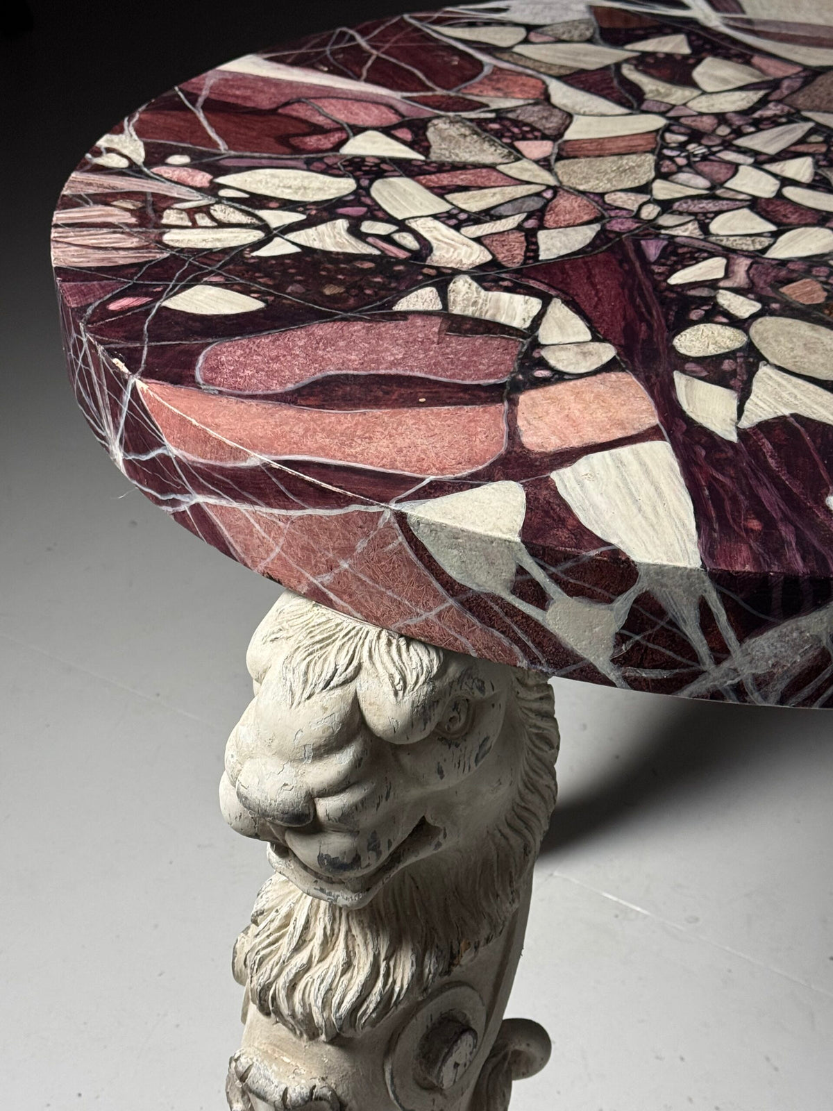 Grand Tour Style Faux Marble Center Table, Early 20th Century, photo 26