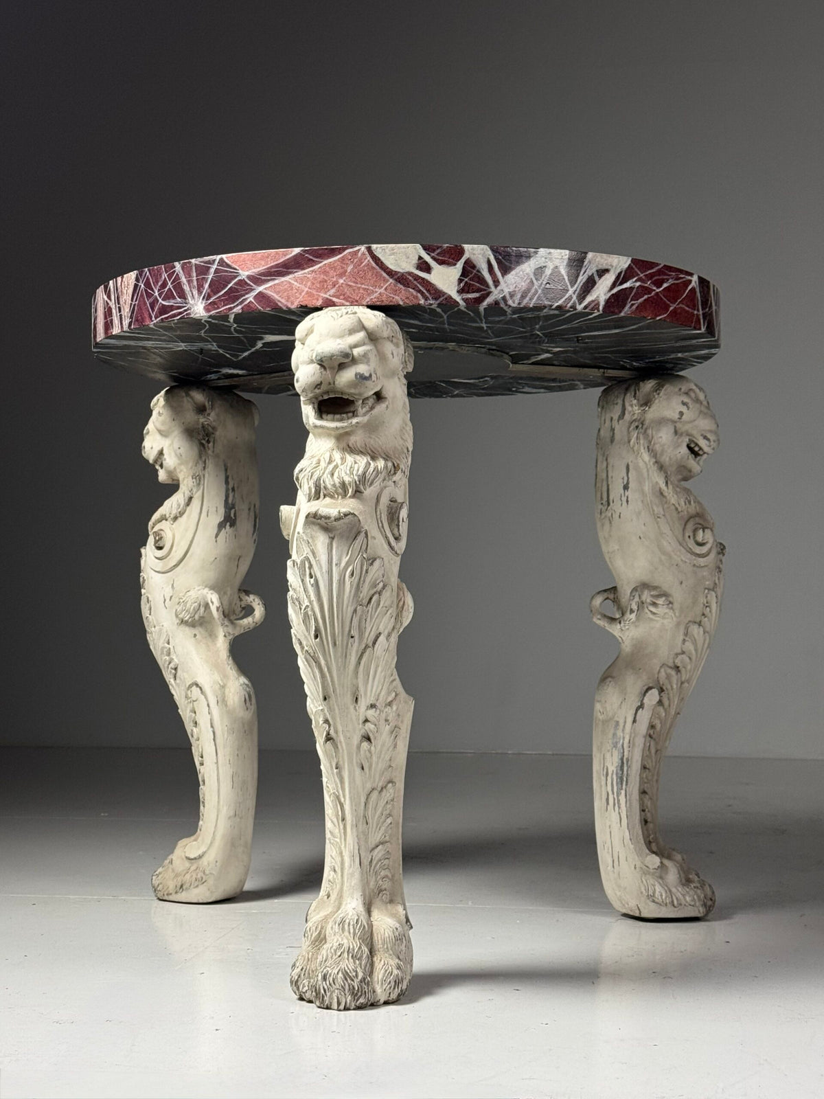 Grand Tour Style Faux Marble Center Table, Early 20th Century, photo 1
