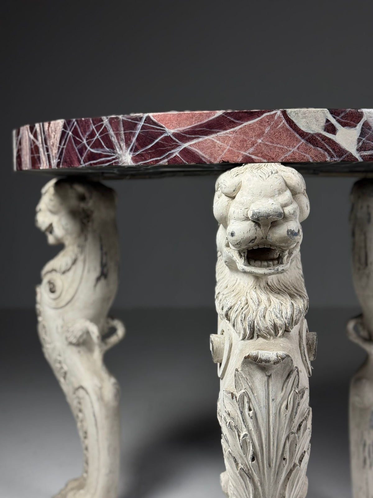 Grand Tour Style Faux Marble Center Table, Early 20th Century, photo 20
