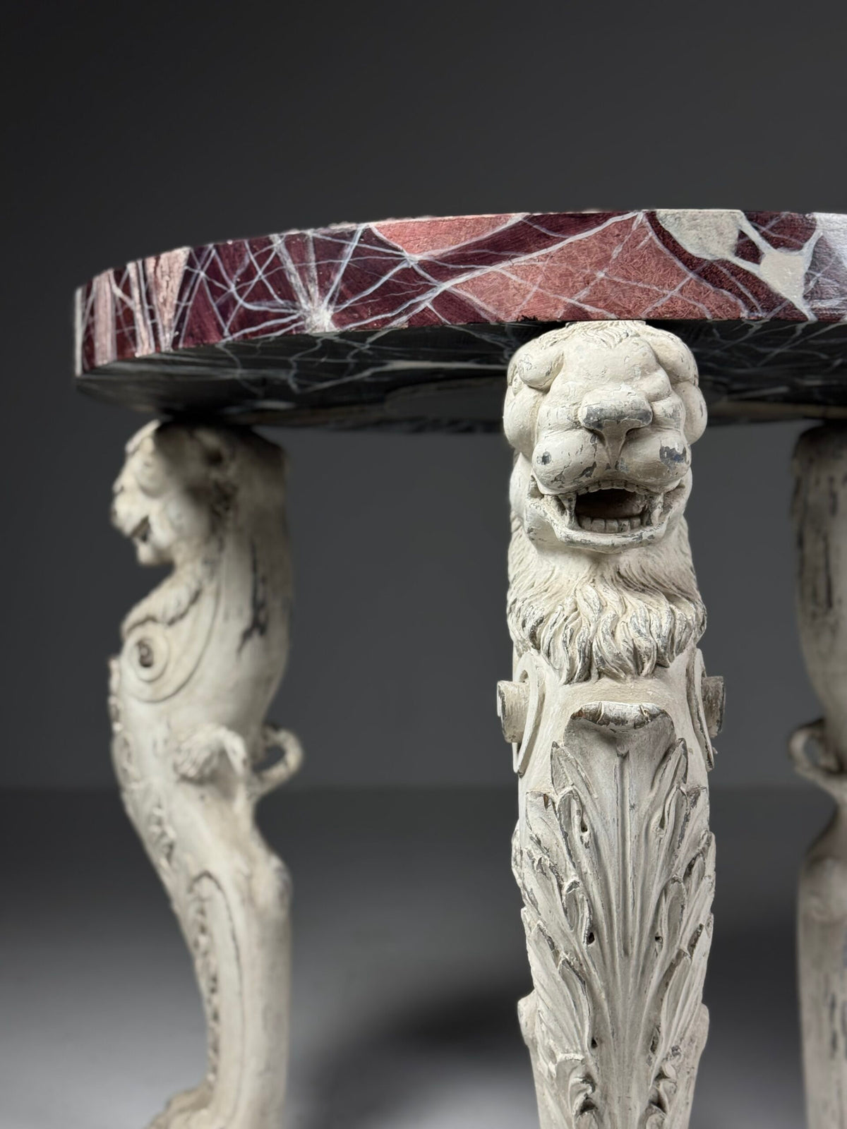 Grand Tour Style Faux Marble Center Table, Early 20th Century, photo 19