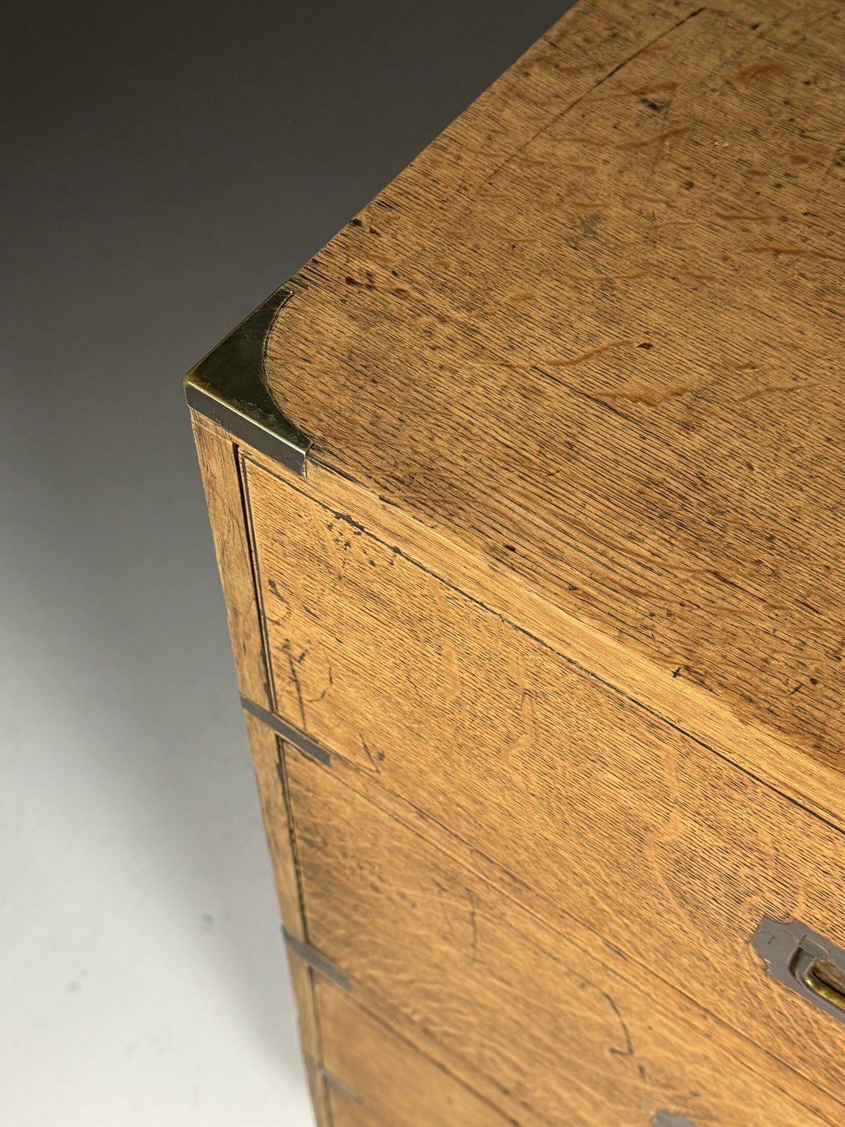 Oak Campaign Chest of Drawers, 19th Century, photo 19