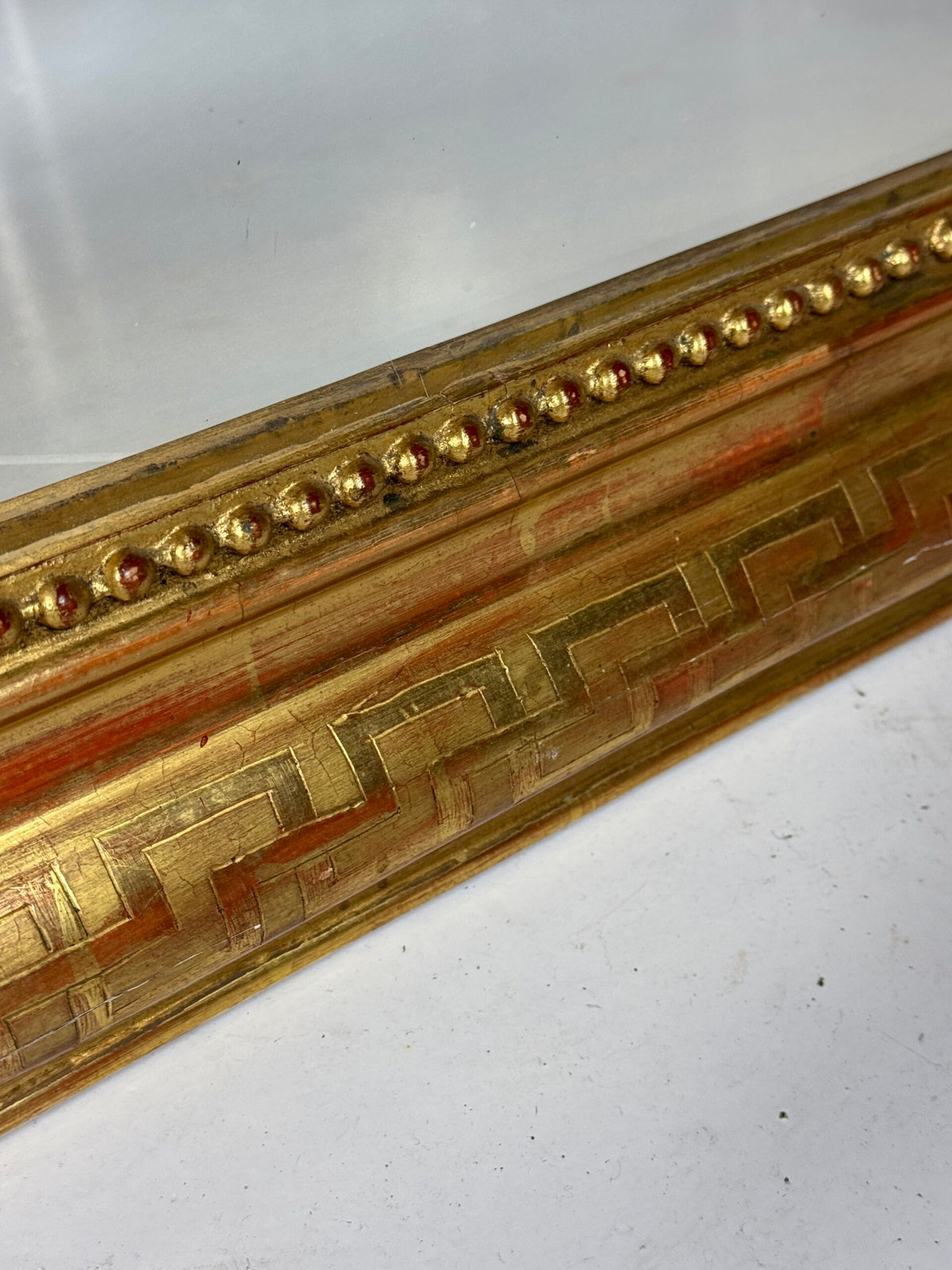 Louis Philippe Giltwood Mirror with Meander Frieze, 19th Century, photo 16