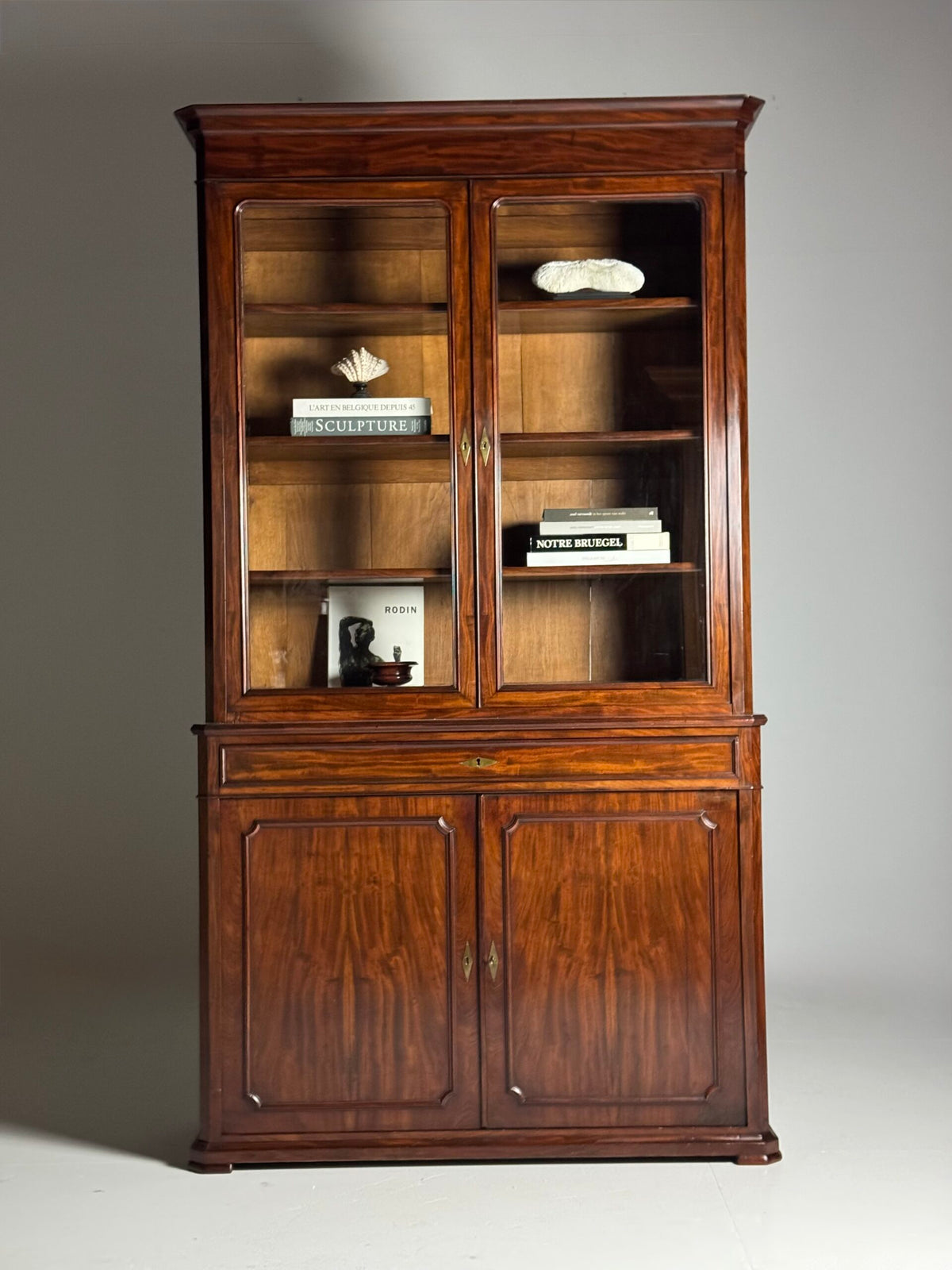 Louis Philippe Mahogany Bookcase, Belgian or French, 19th Century, photo 14
