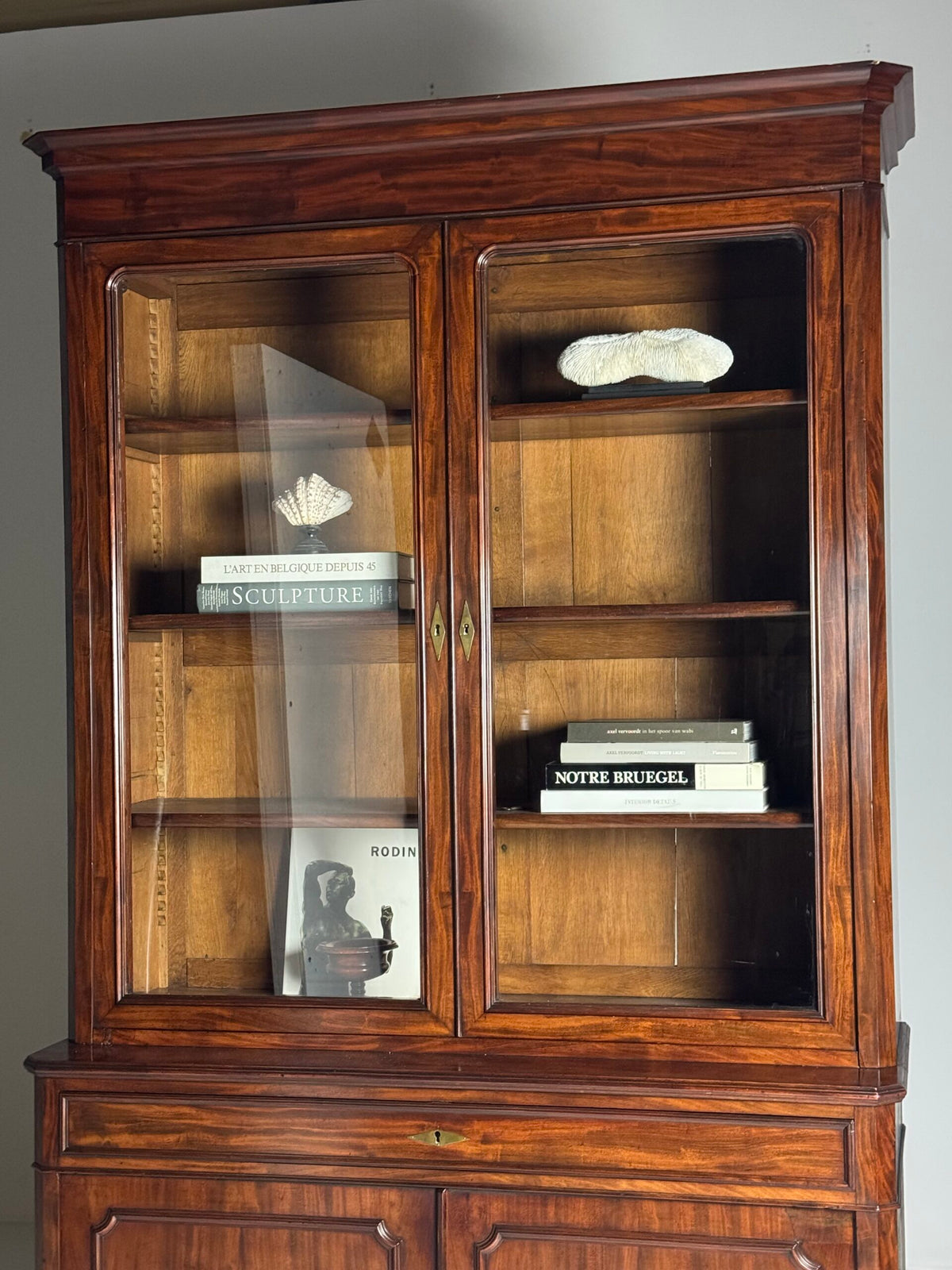 Louis Philippe Mahogany Bookcase, Belgian or French, 19th Century, photo 15
