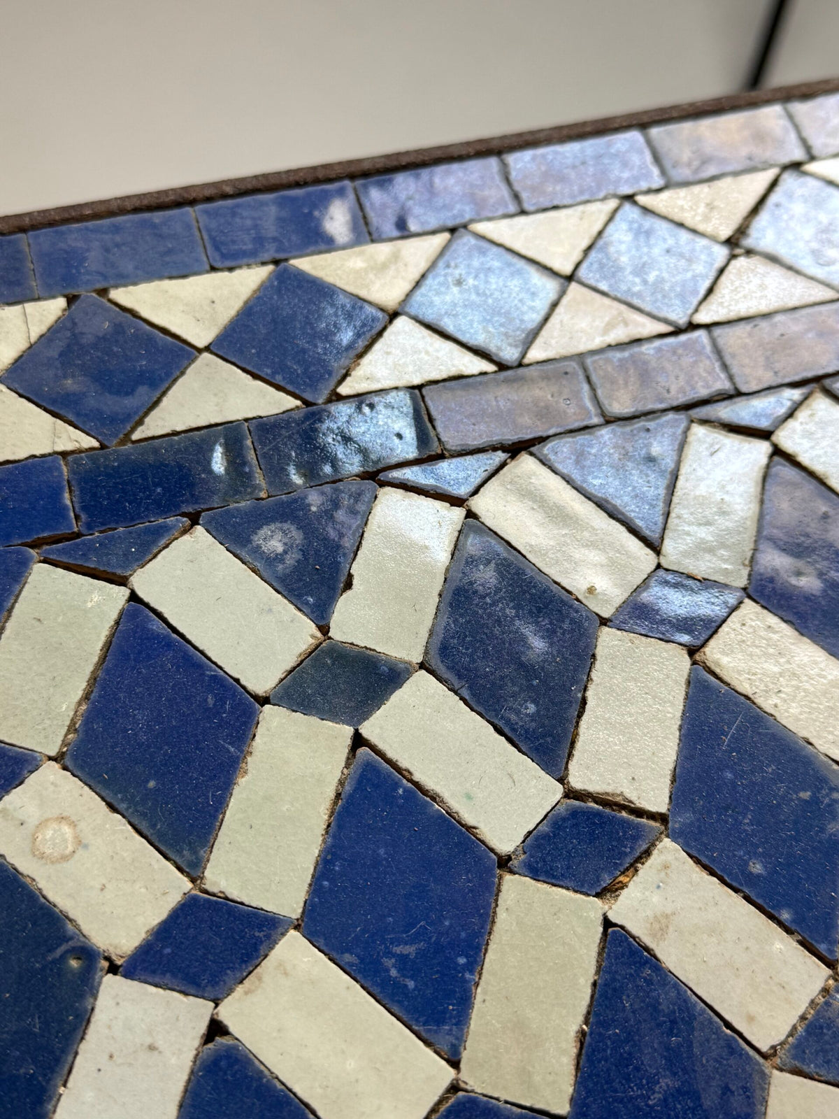 Early 20th Century Cast Iron Console Table with Mosaic Tile Top, photo 10