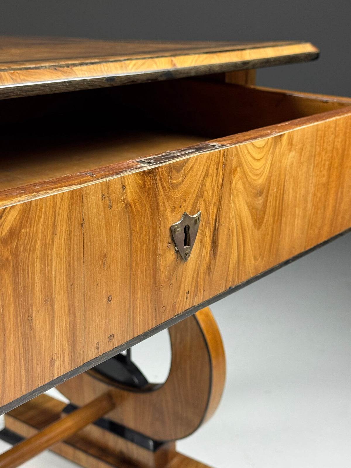 Biedermeier Ash Writing Table, Germany or Austria, Mid 19th Century, photo 12