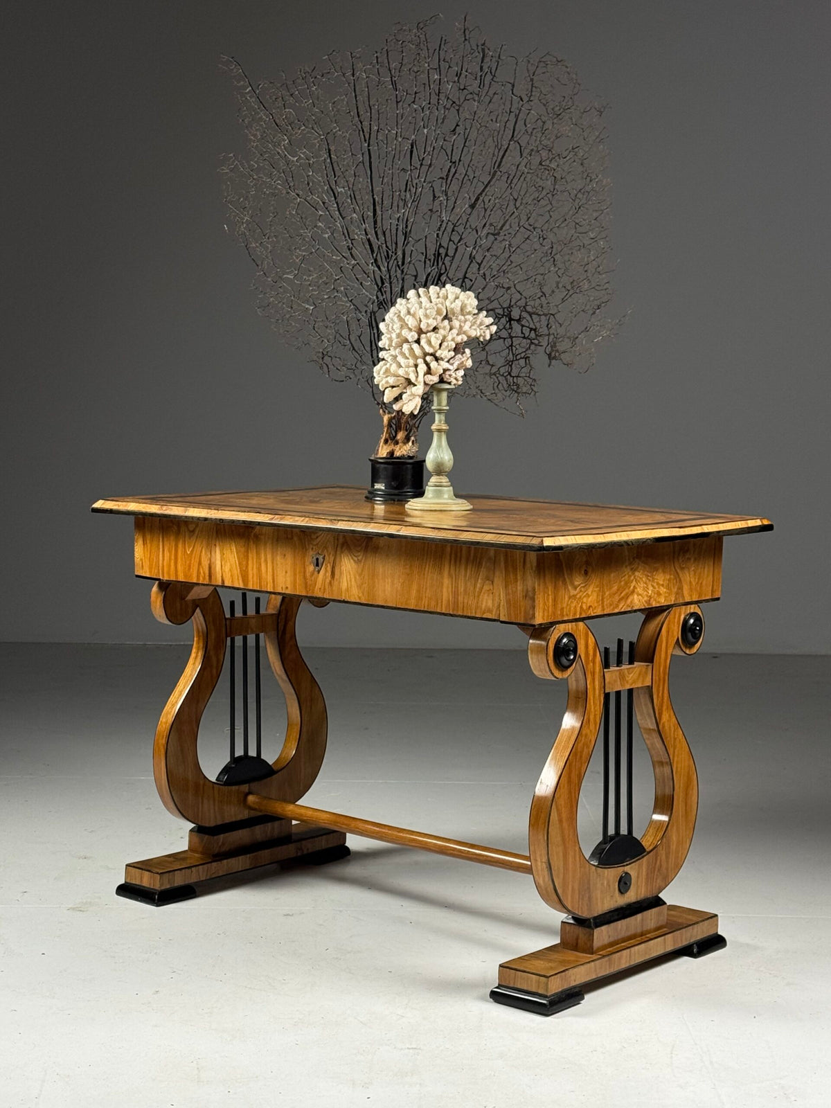 Biedermeier Ash Writing Table, Germany or Austria, Mid 19th Century, photo 6