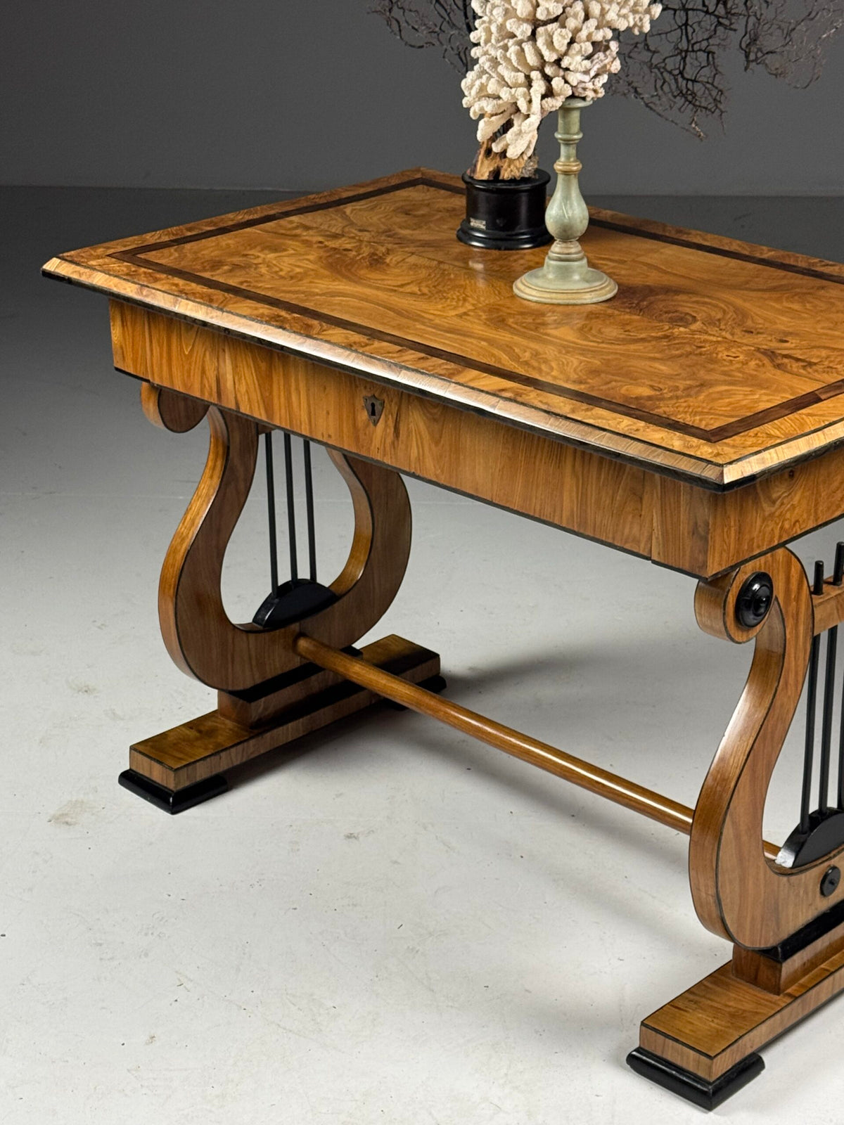 Biedermeier Ash Writing Table, Germany or Austria, Mid 19th Century, photo 5