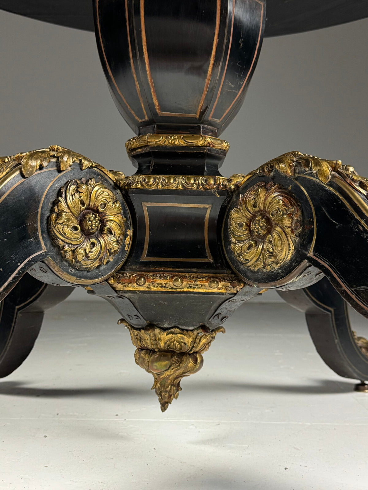 Napoleon III Ebonised Center Table with Gilt Bronze Mounts, photo 6