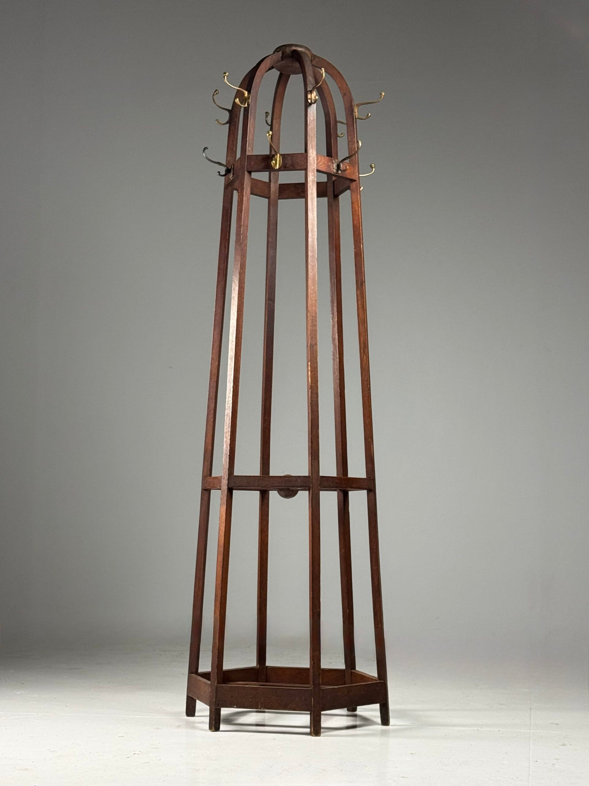Arts and Crafts Oak Coat Stand, Early 20th Century, photo 11