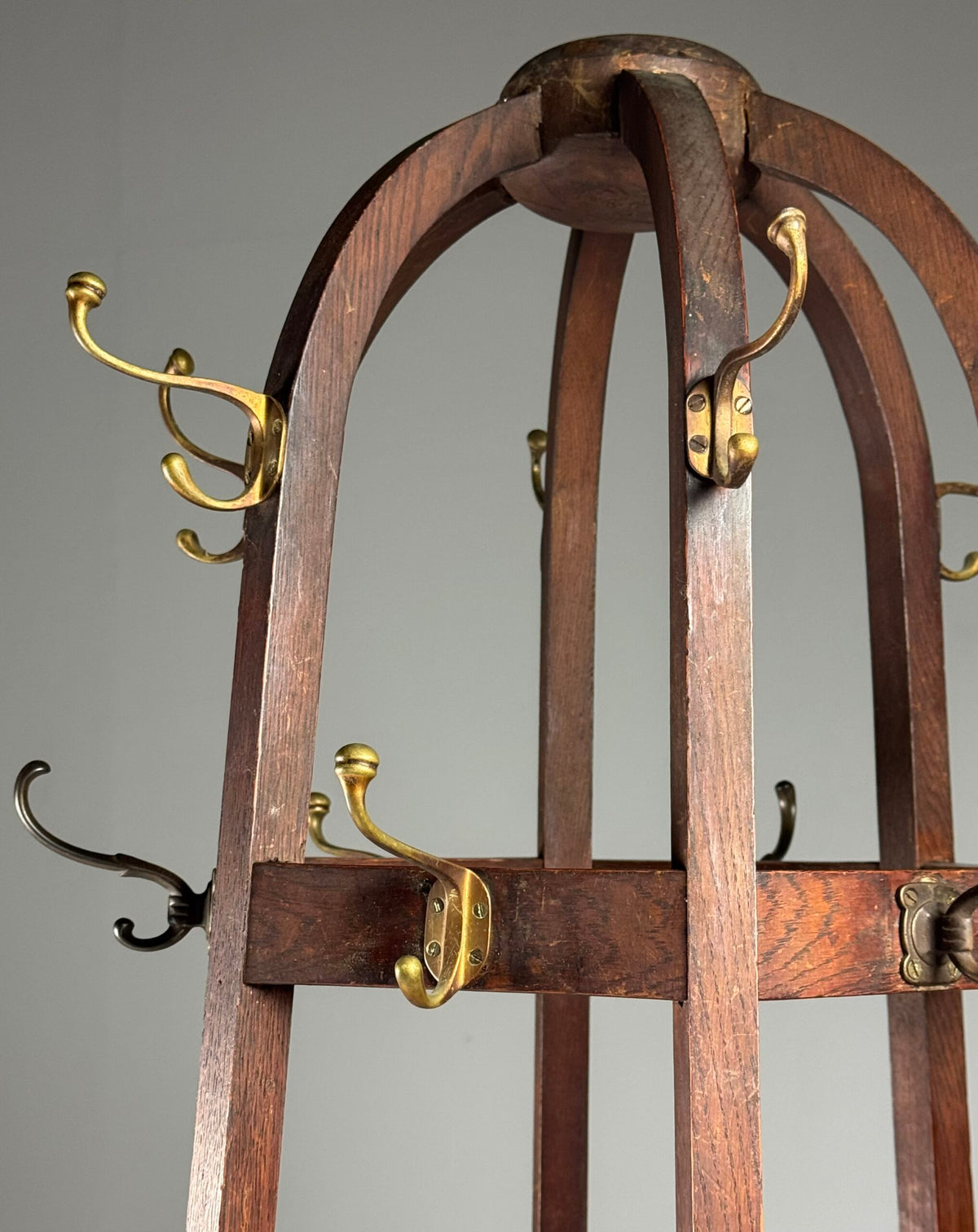 Arts and Crafts Oak Coat Stand, Early 20th Century, photo 14