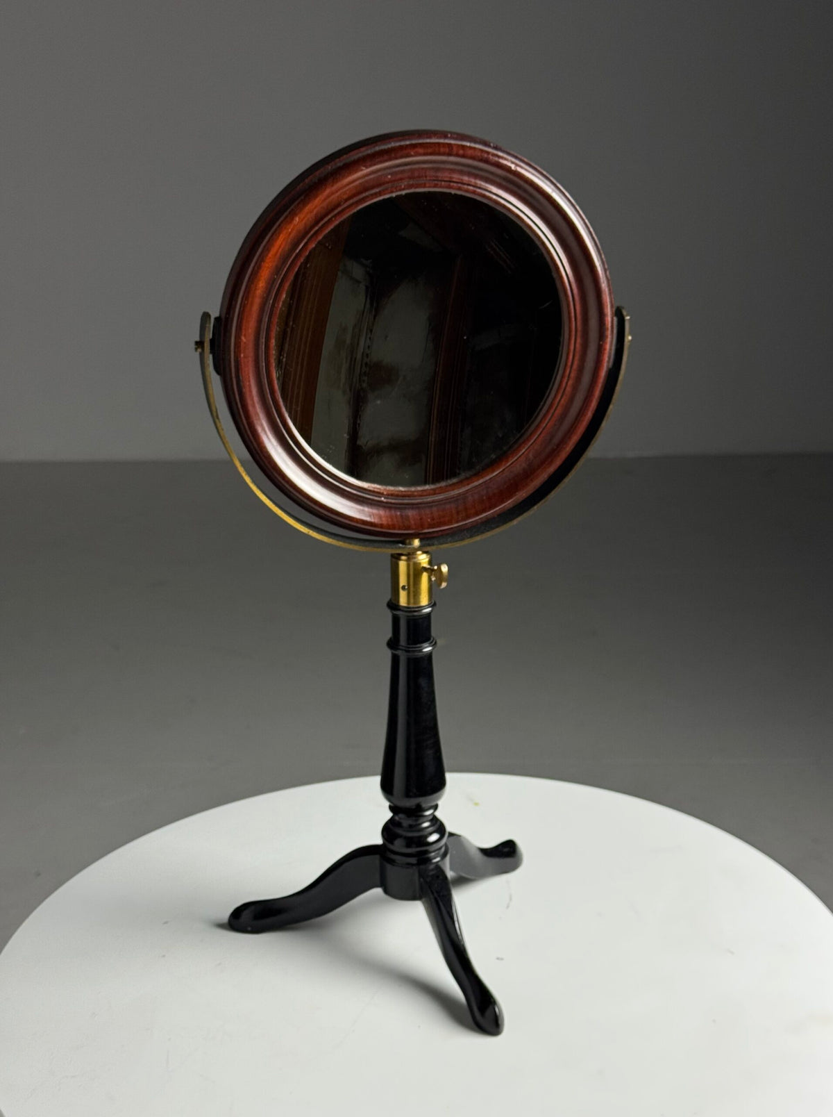 English Mahogany Dressing Table Mirror with Cast Iron Base, photo 9