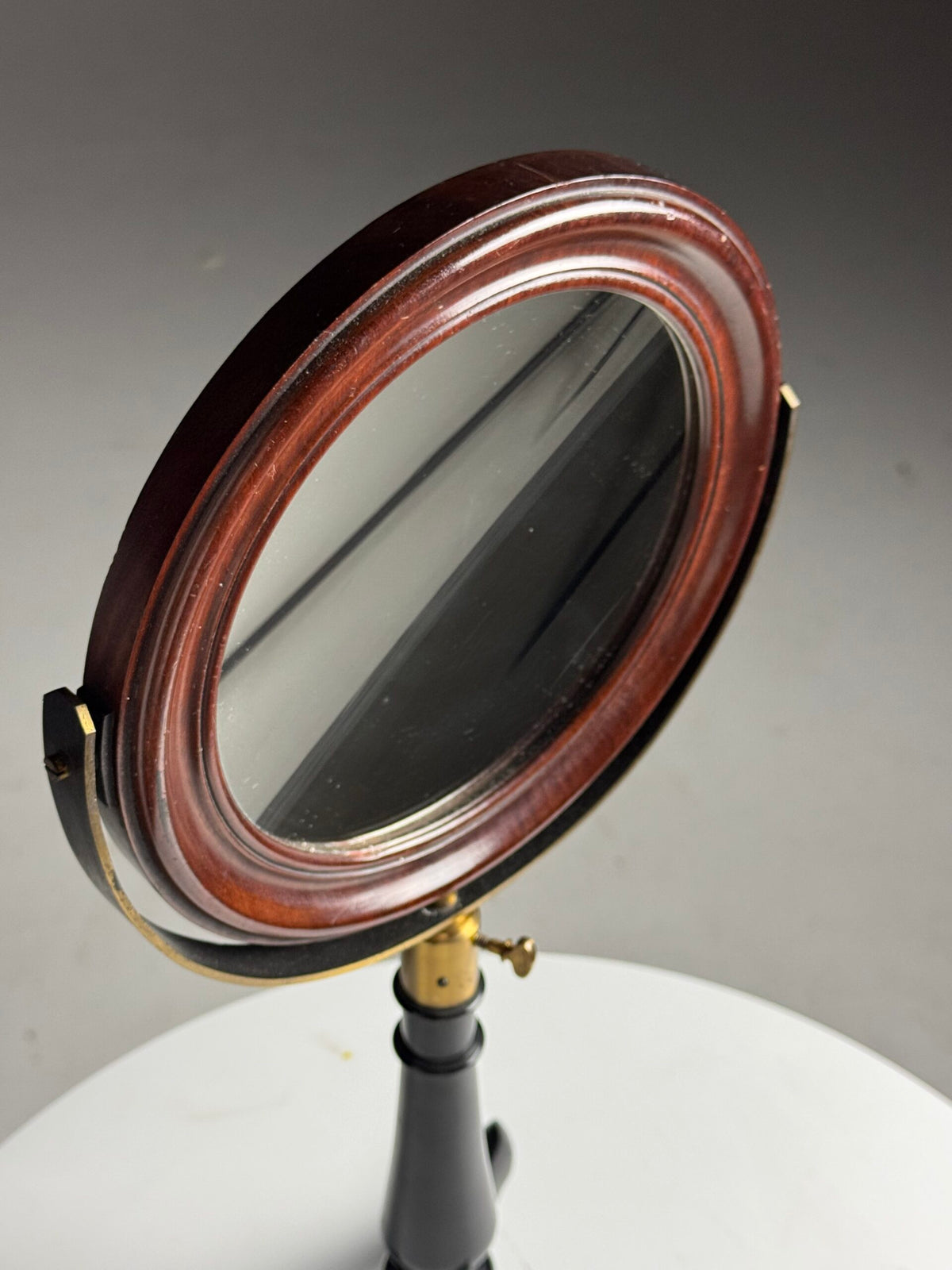 English Mahogany Dressing Table Mirror with Cast Iron Base, photo 13
