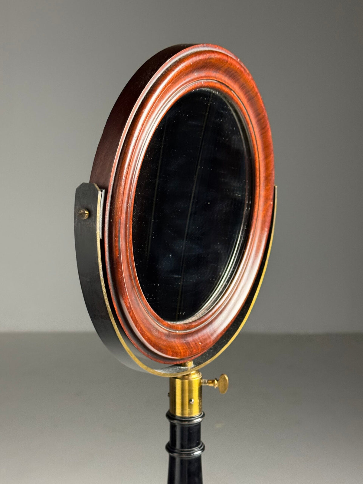 English Mahogany Dressing Table Mirror with Cast Iron Base, photo 14