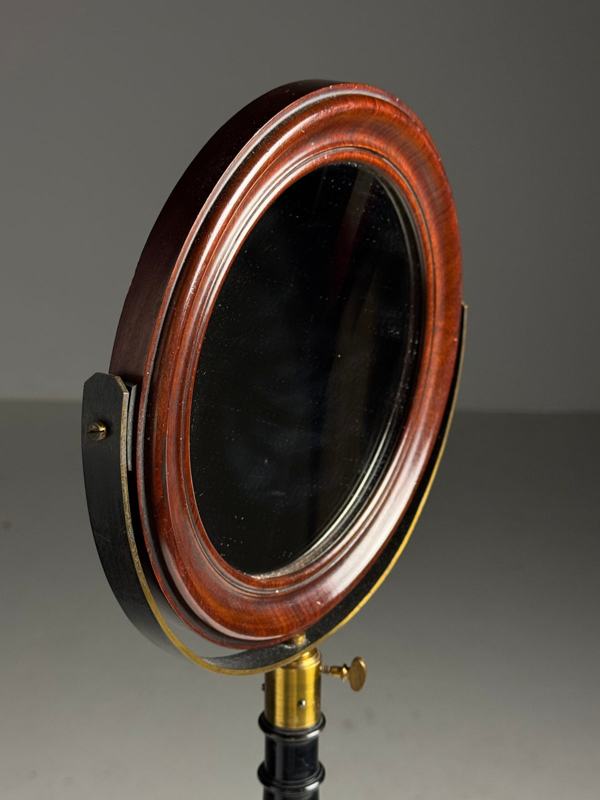 English Mahogany Dressing Table Mirror with Cast Iron Base, photo 15