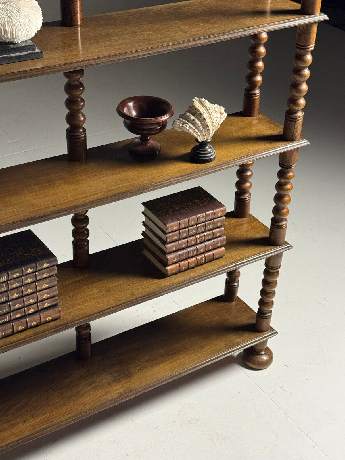 French Bobbin Bookcase with Seven Shelves, Early 20th Century, photo 15