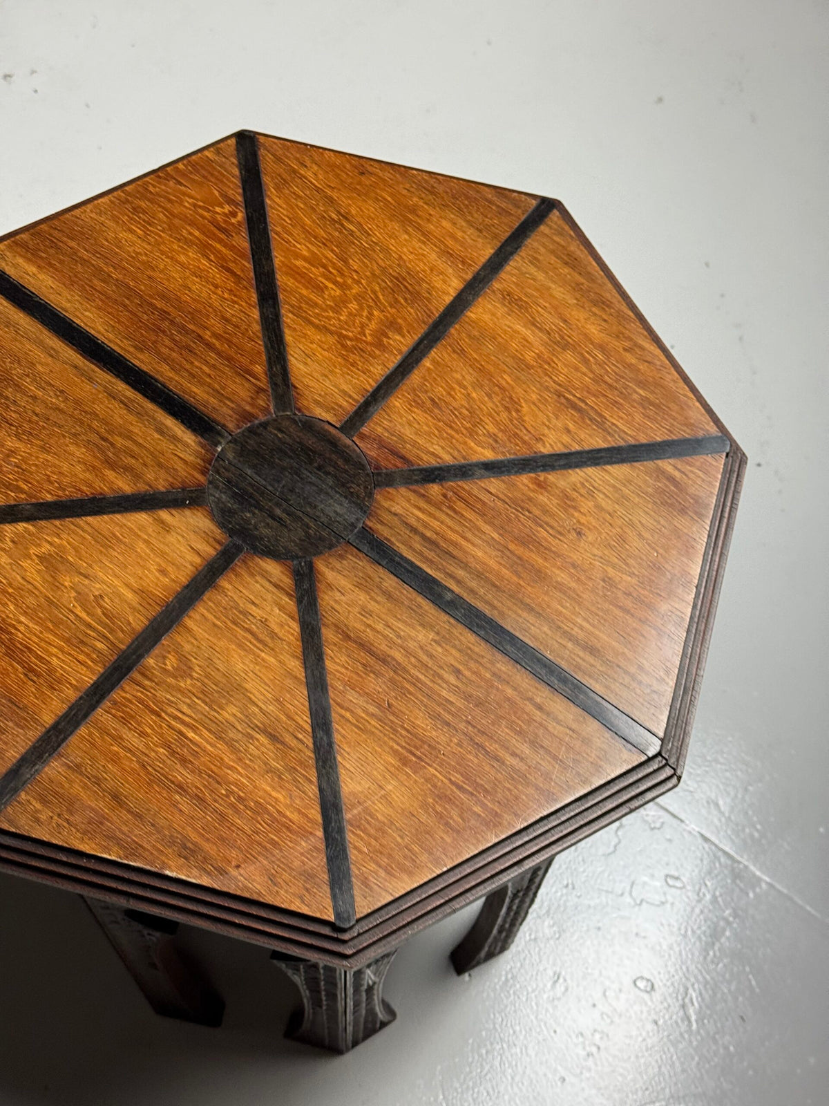 Anglo Indian Carved Hardwood Side Table, circa 1900, photo 2