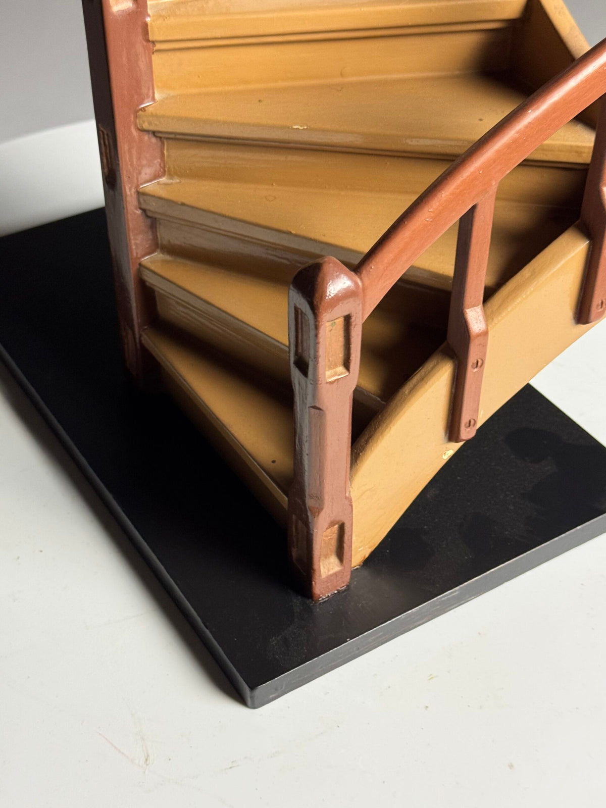 Wooden Staircase Scale Model Painted in Two Browns, photo 7