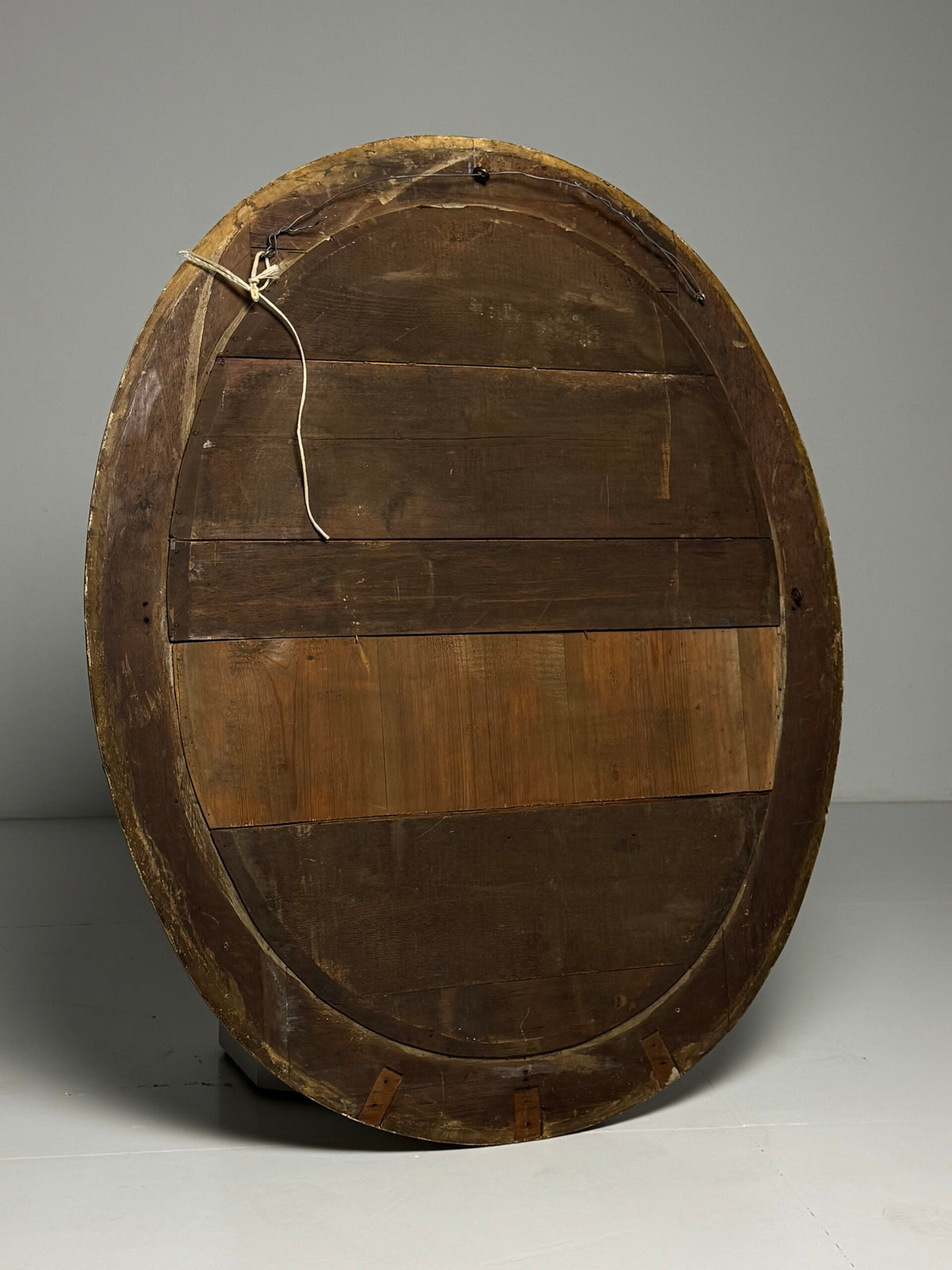 Large Oval Giltwood Empire Style Mirror, Early to Mid 19th Century, photo 4