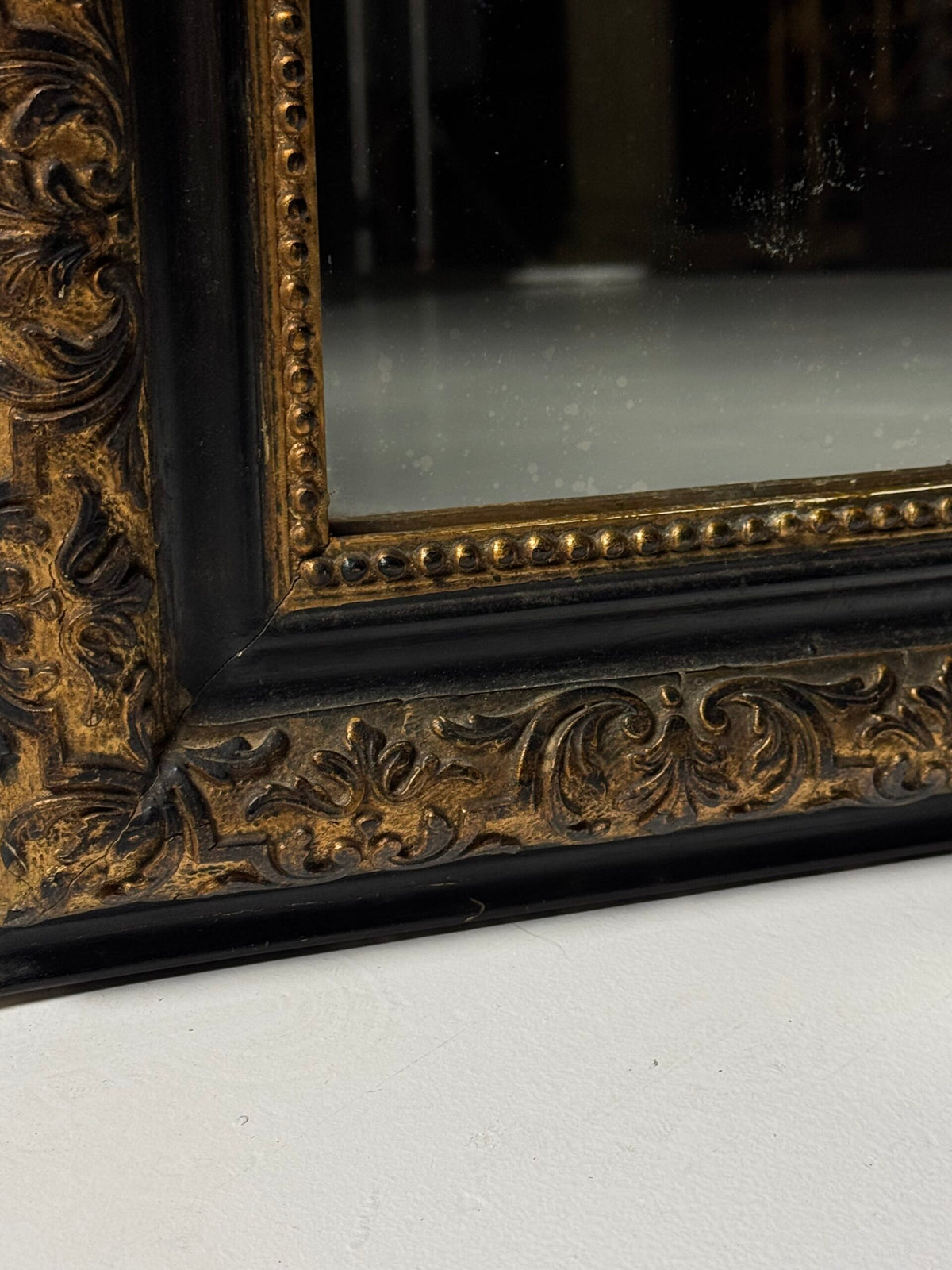 French Black and Gold Louis Philippe Style Mirror, 19th Century, photo 8