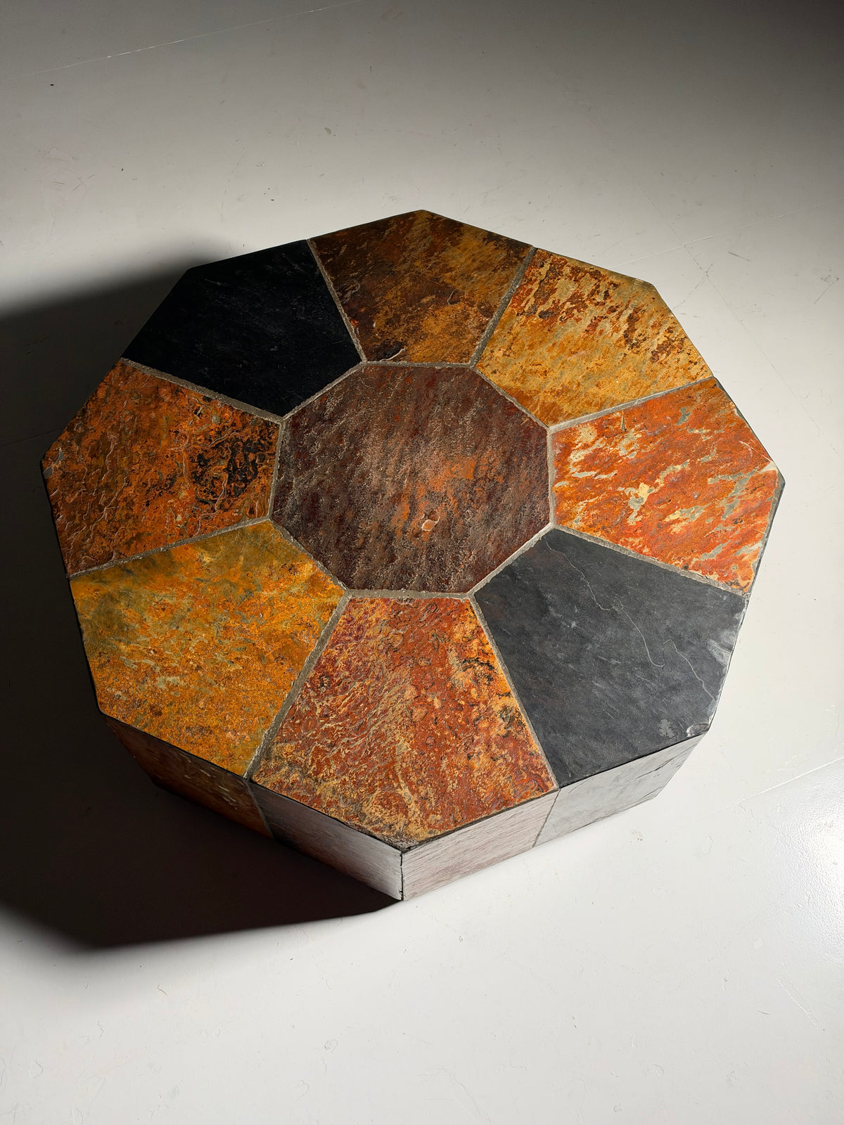 1970s slate coffee table