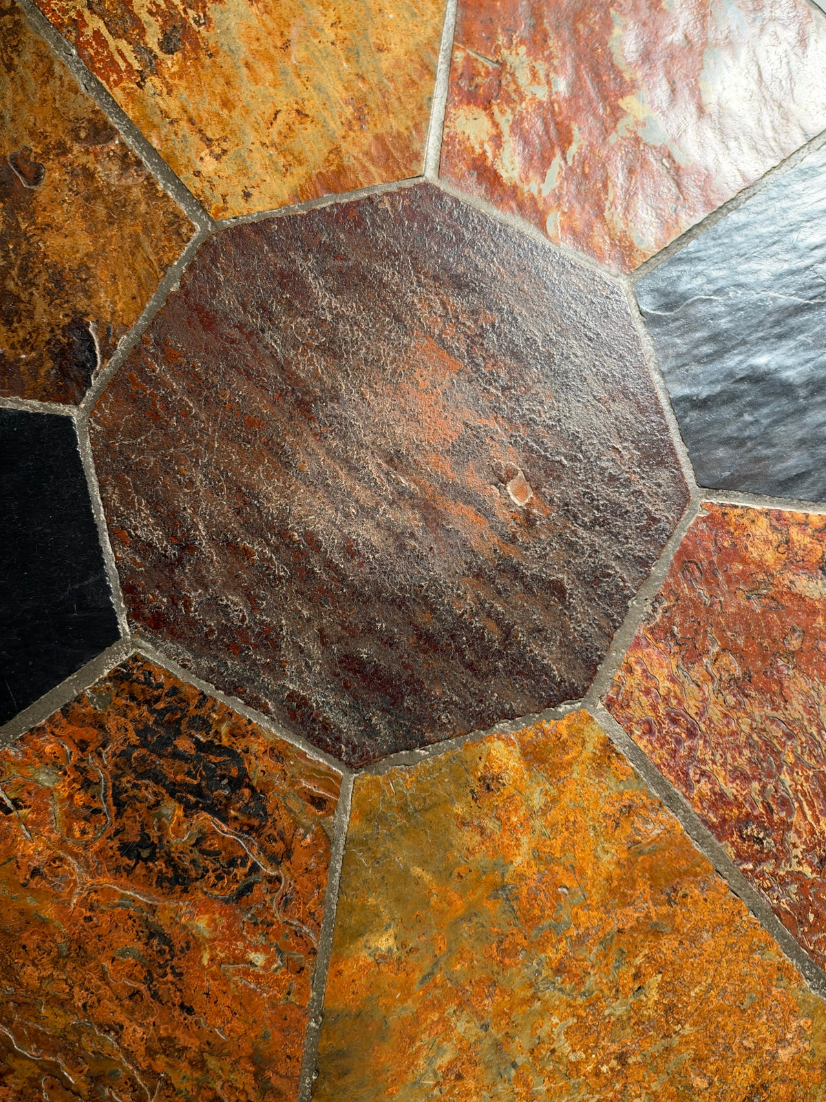 1970s slate coffee table