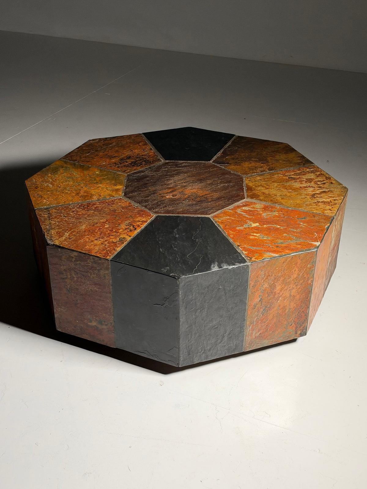 1970s slate coffee table
