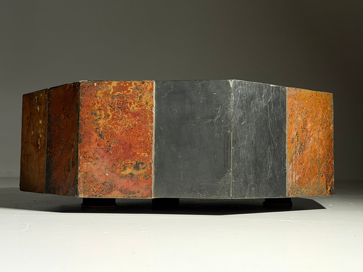 1970s slate coffee table
