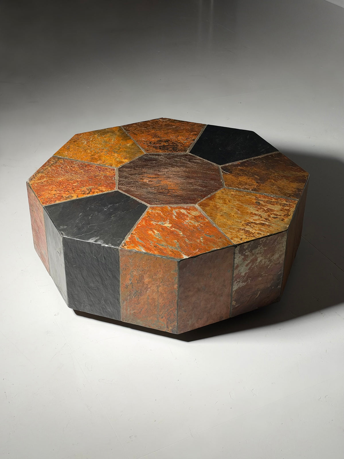 1970s slate coffee table