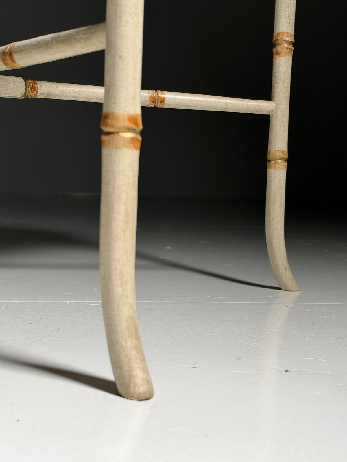 Faux Bamboo tray table side table