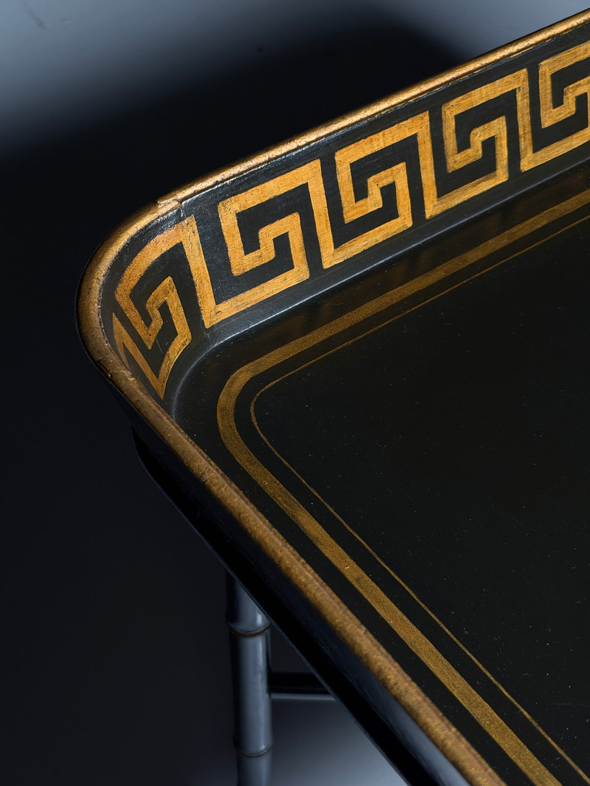 Faux Bamboo tray table side table