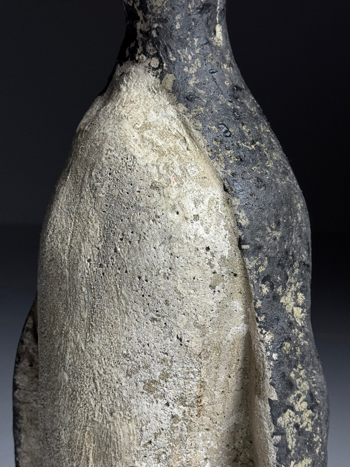 Set of 2 concrete penguin garden statues