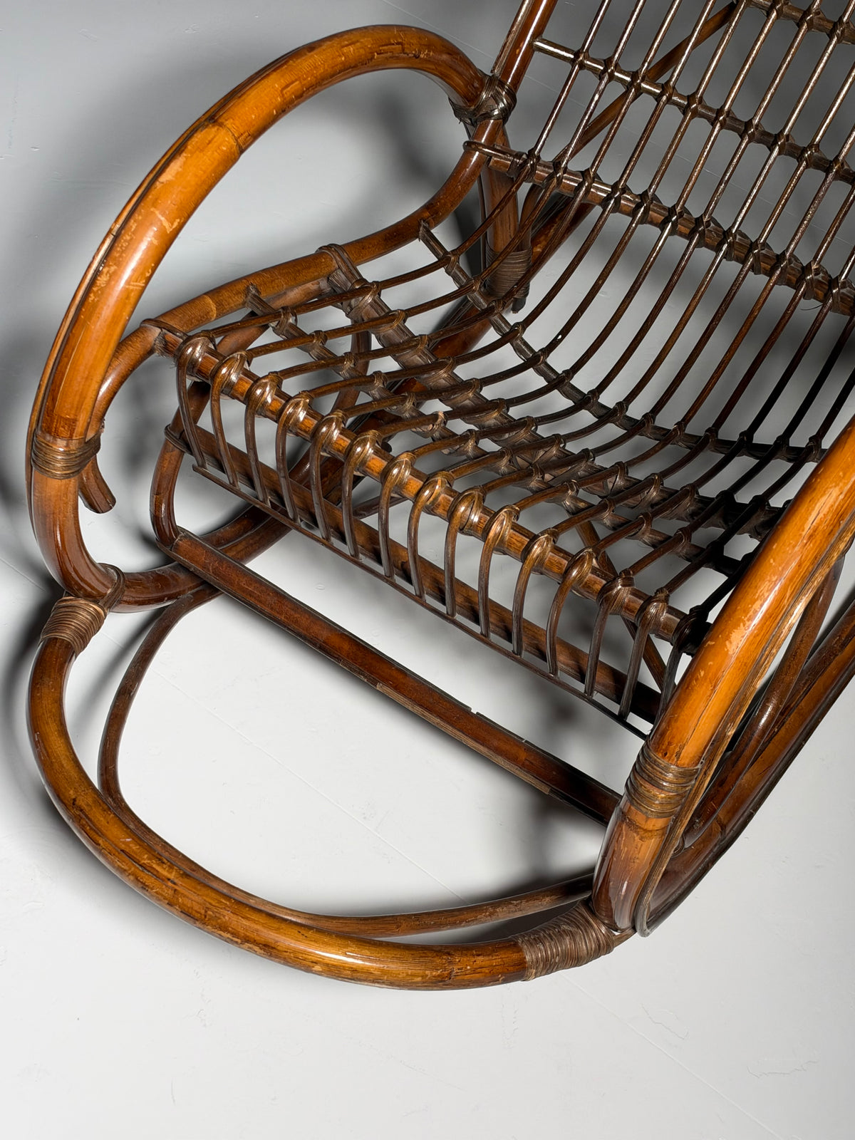 Rattan rocking chair, circa 1950