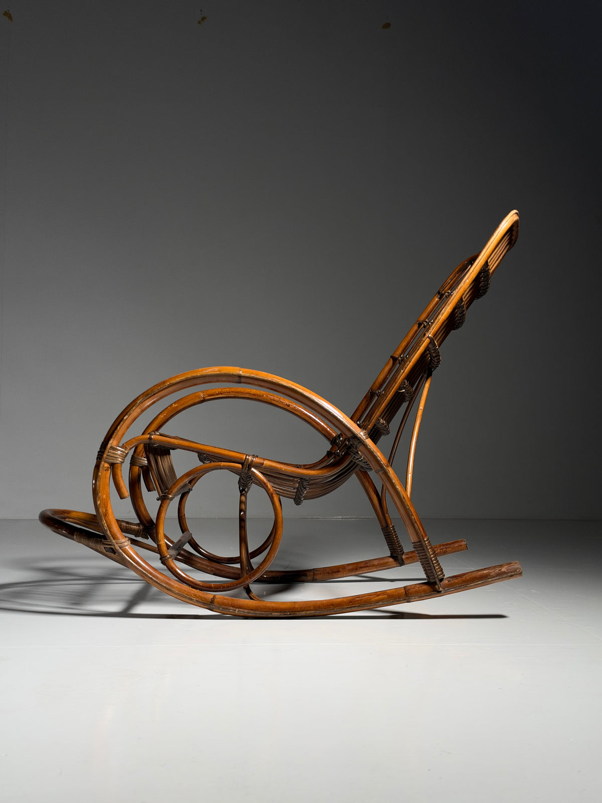 Rattan rocking chair, circa 1950