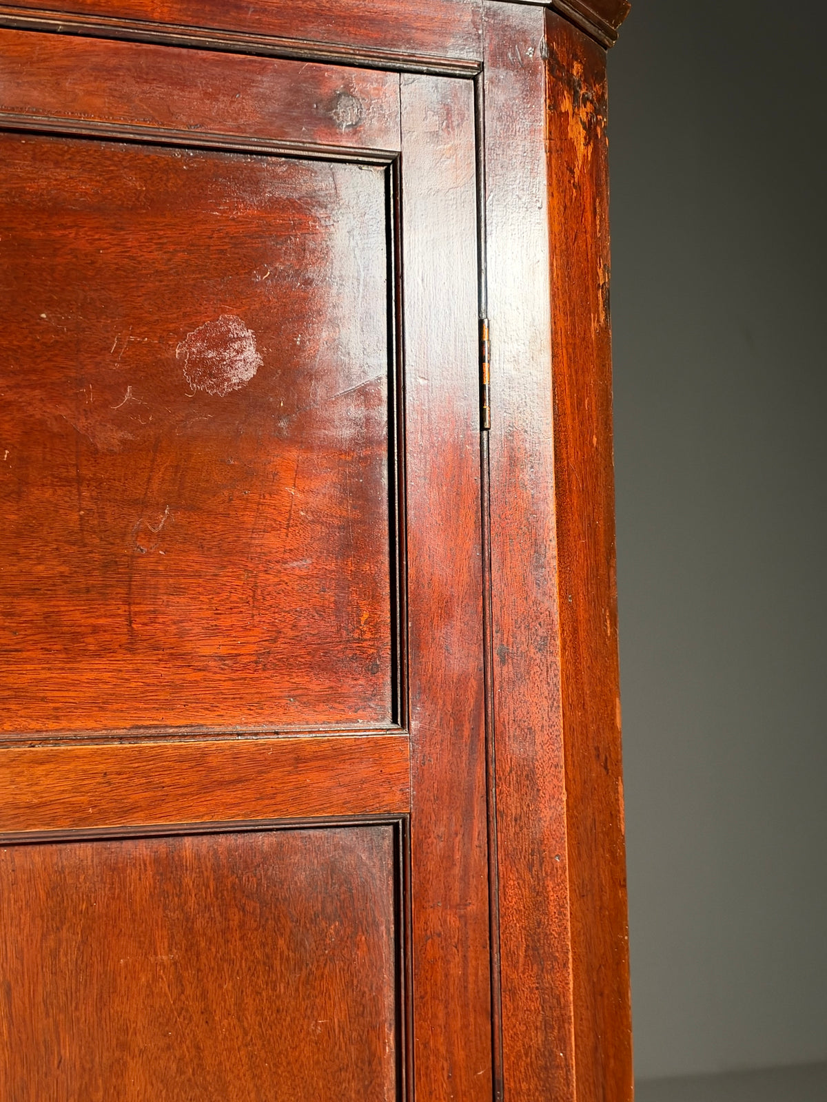 19th century English mahogany corner cabinet