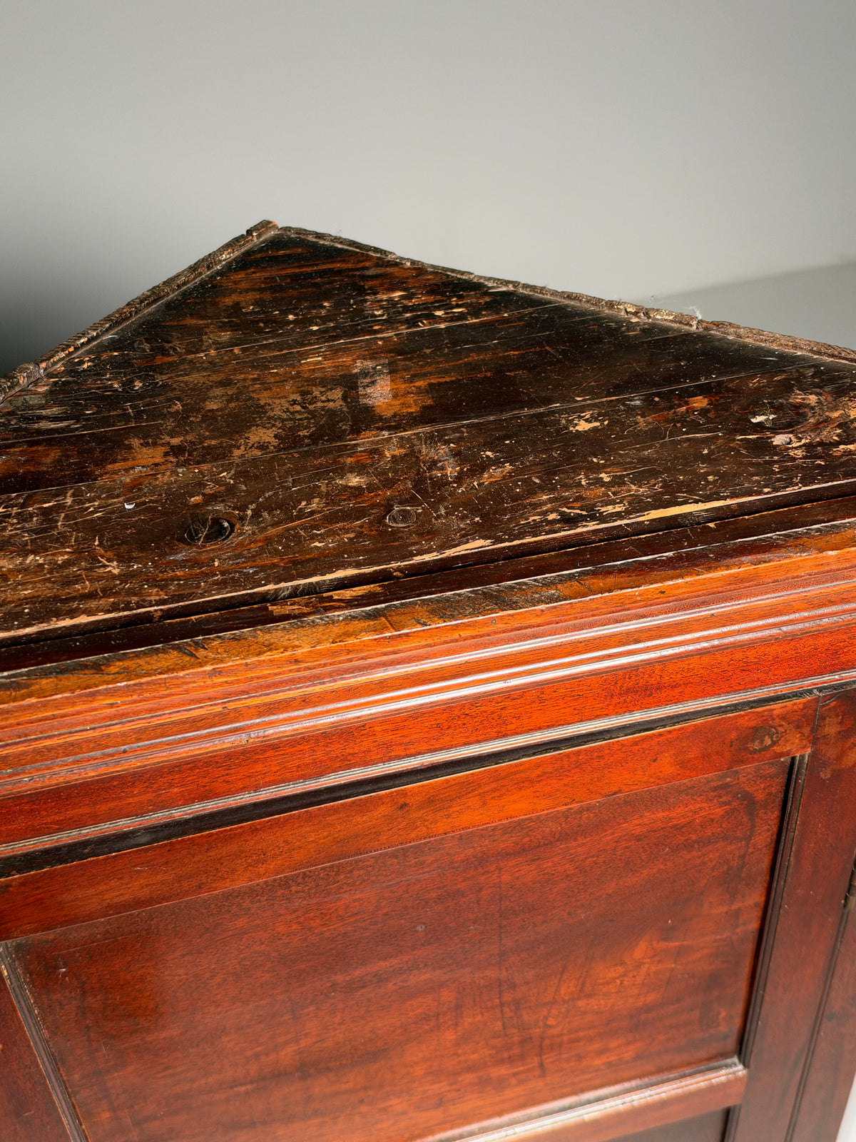 19th century English mahogany corner cabinet