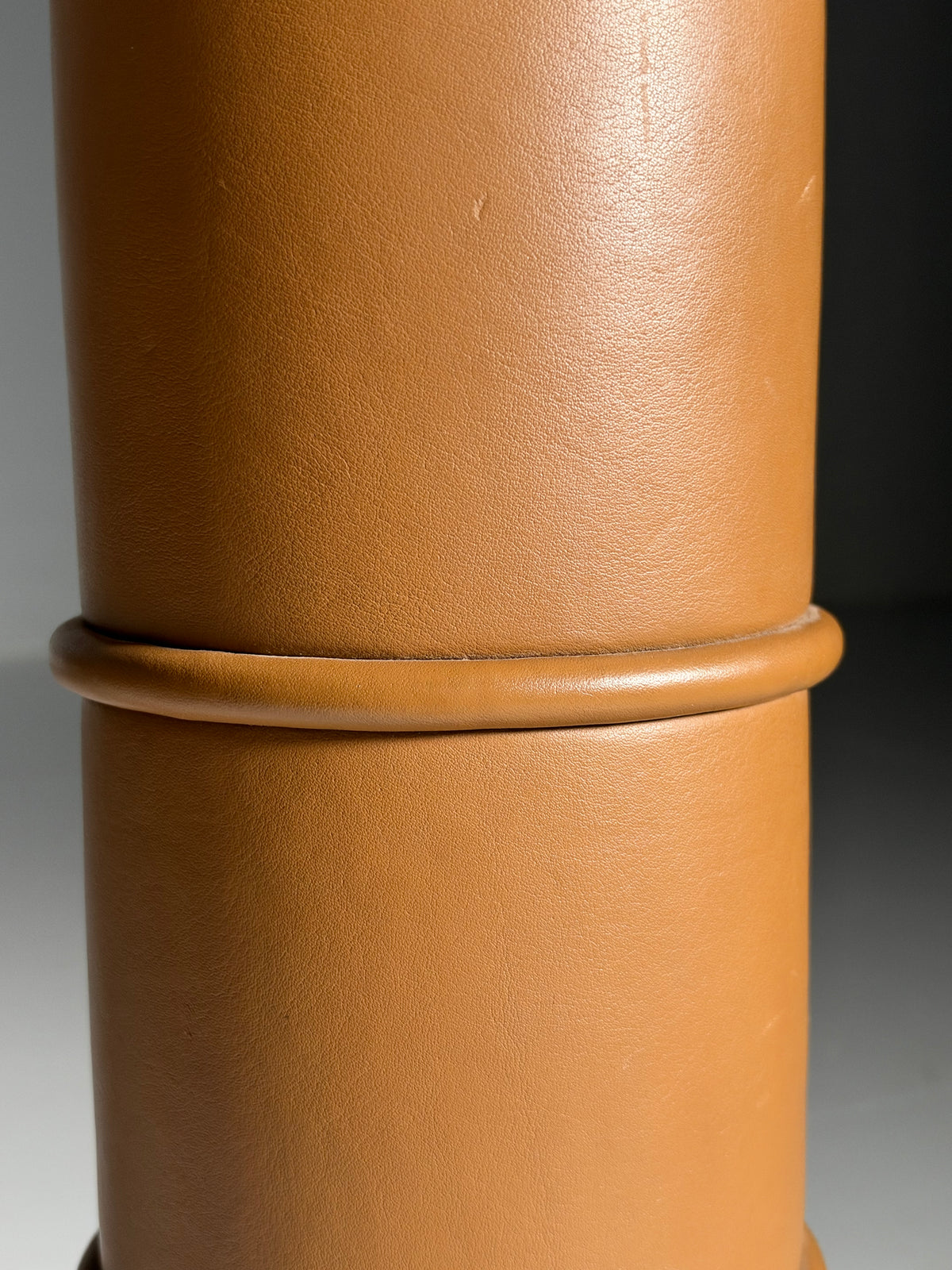 Large leather table lamp
