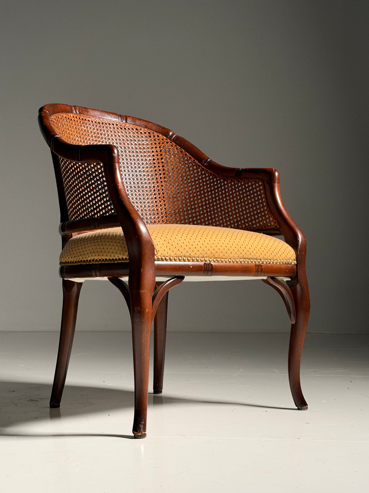 Set of 2 faux bamboo armchairs