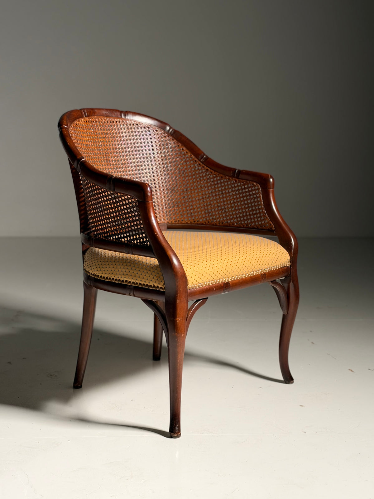 Set of 2 faux bamboo armchairs