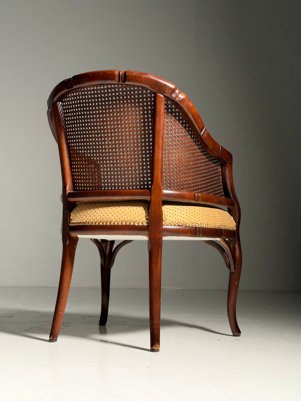 Set of 2 faux bamboo armchairs