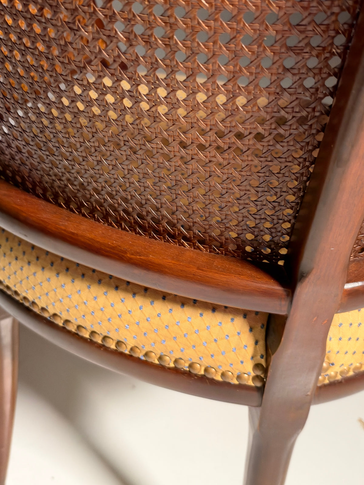 Set of 2 faux bamboo armchairs