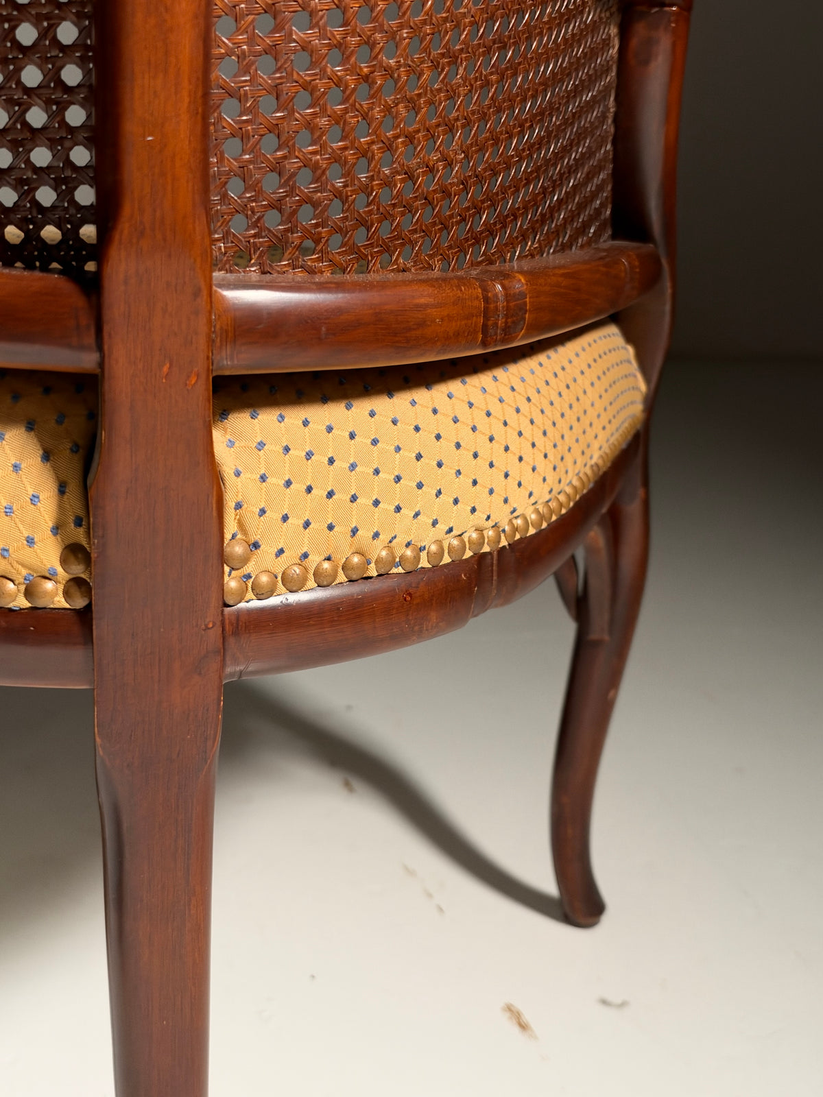 Set of 2 faux bamboo armchairs