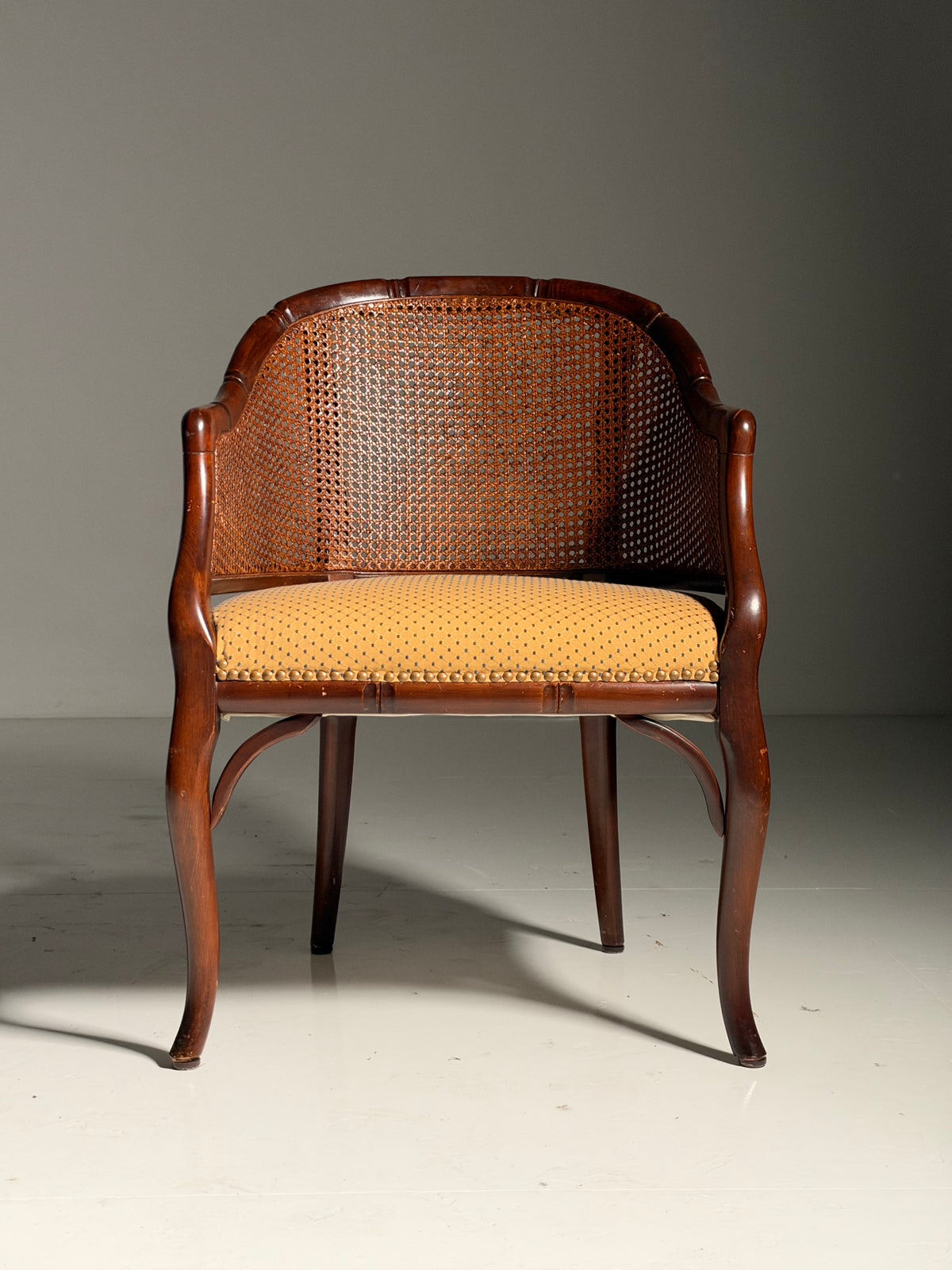 Set of 2 faux bamboo armchairs