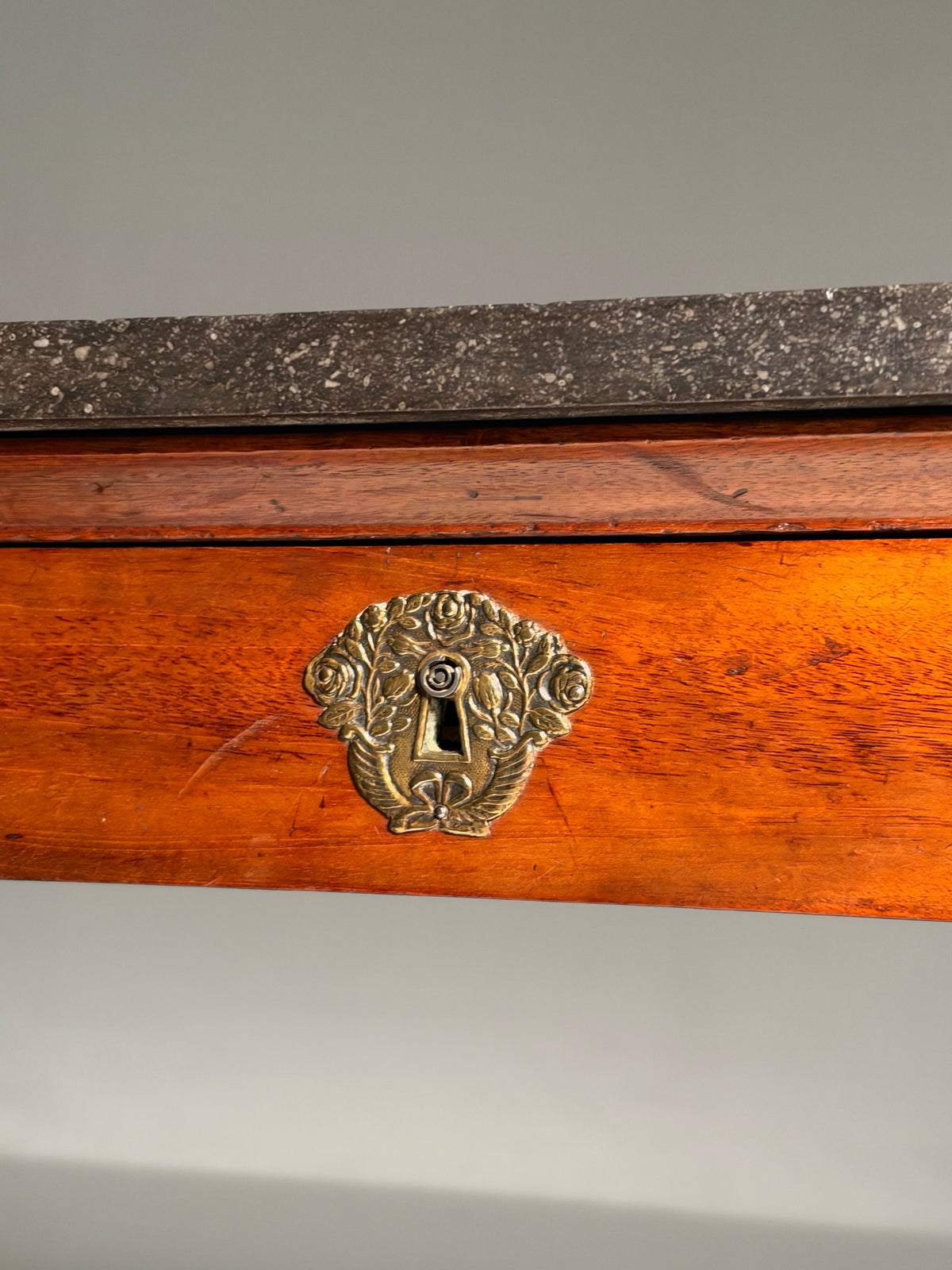 19th century Empire style trumeau side table
