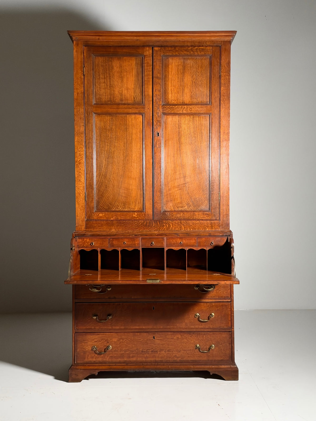19th century English desk cabinet