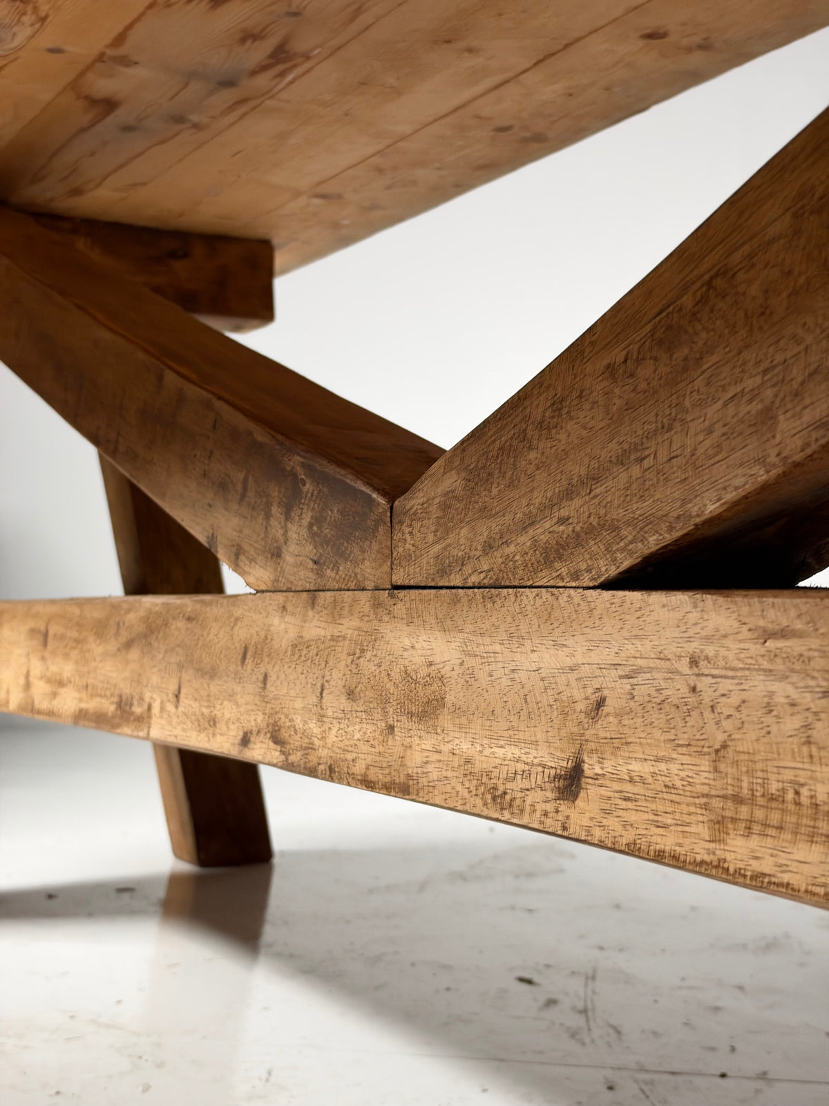 Grote kloostertafel hout landelijk 298cm