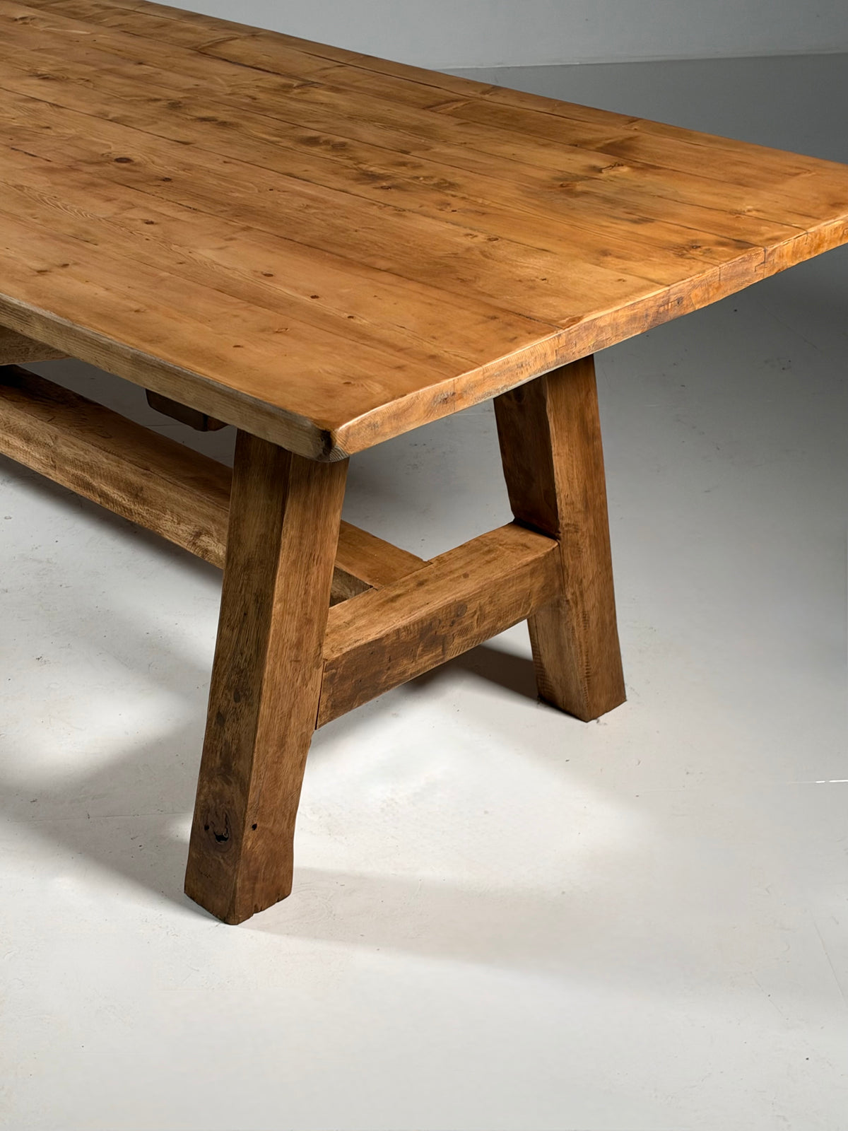 Grote kloostertafel hout landelijk 298cm