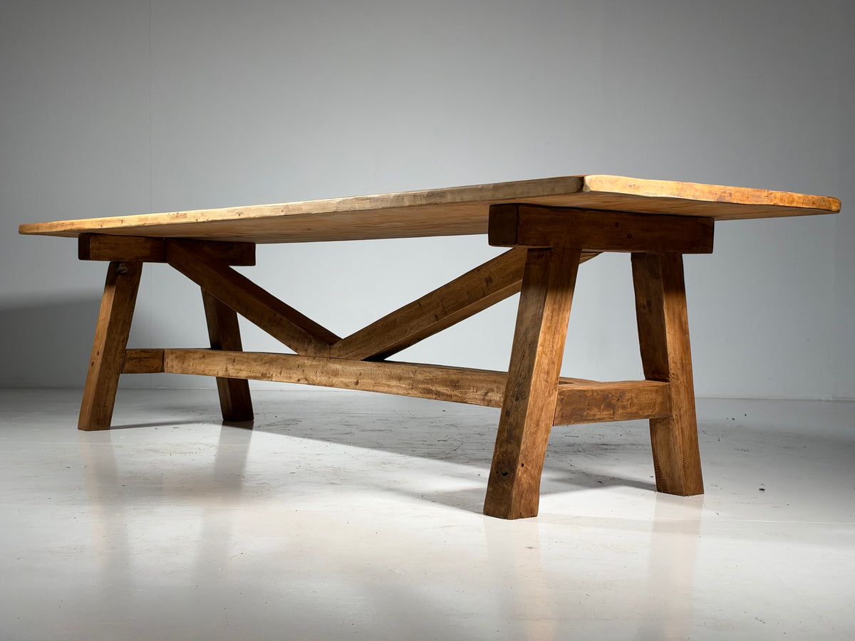 Grote kloostertafel hout landelijk 298cm
