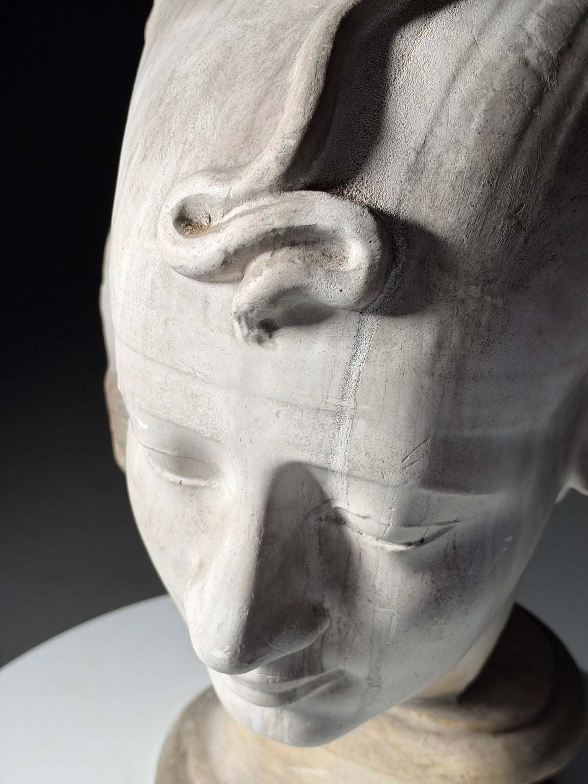 Plaster bust of an Egyptian pharaoh