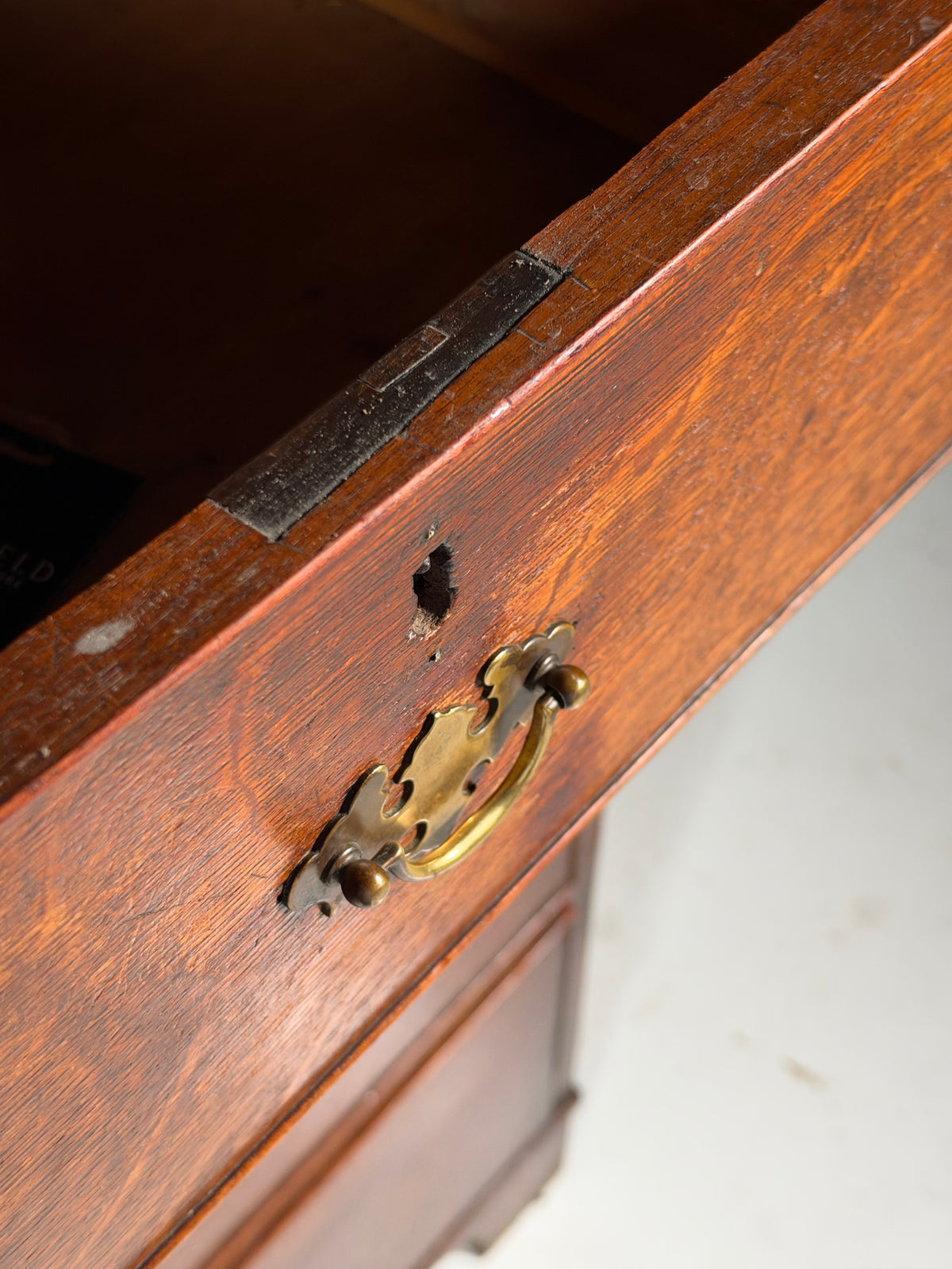 19th century English oak chest of drawers
